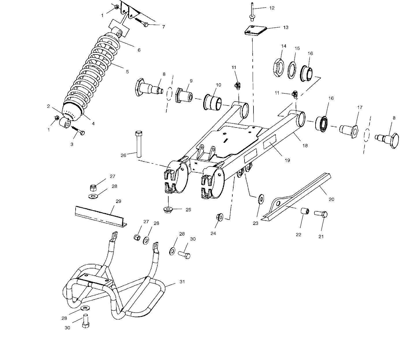 SWING ARM/SHOCK MOUNTING - A01CL50AA (4964586458B013)