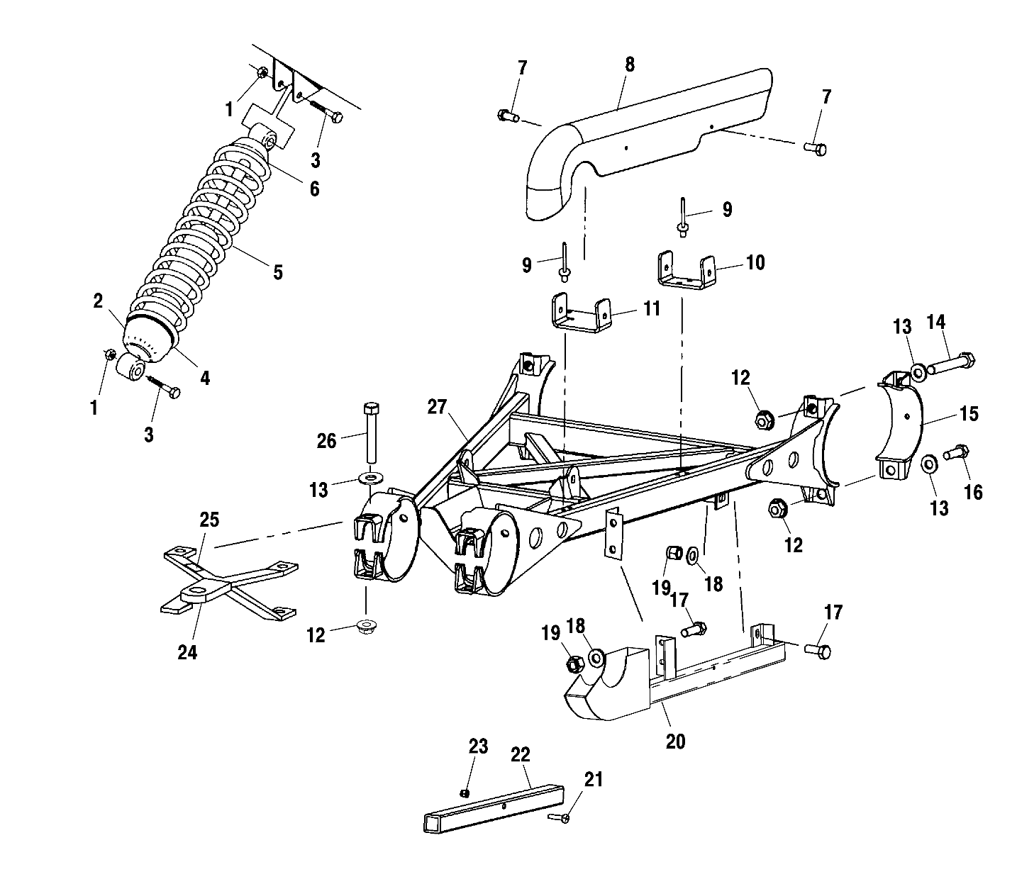 SWING ARM WELDMENT (REAR) - A01CL50AA (4964586458C002)