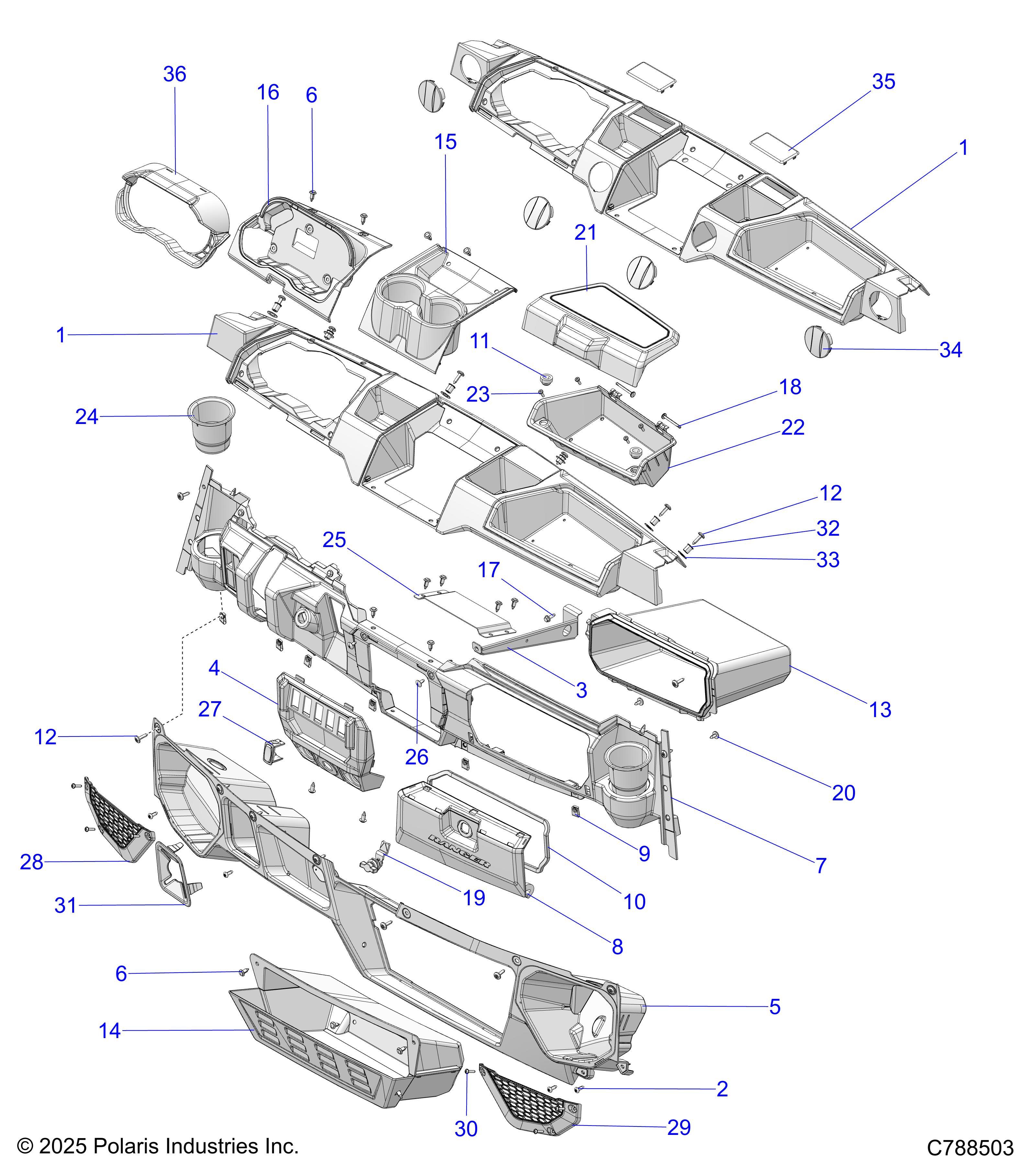 BODY, DASH - R25RRS99CP/EP (C733321)