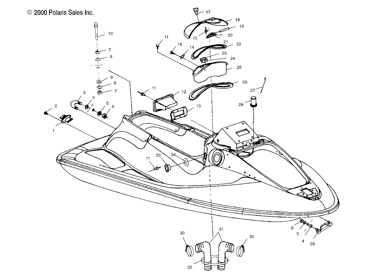 HULL and BODY - W014697D (4964806480A003)