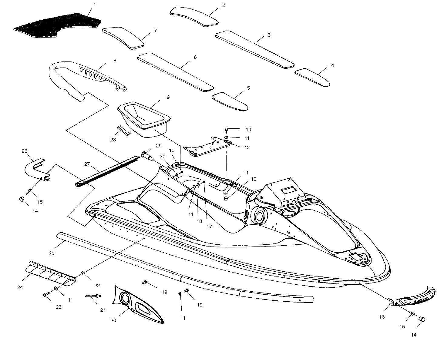 HULL and BODY - W014697D (4964806480A004)