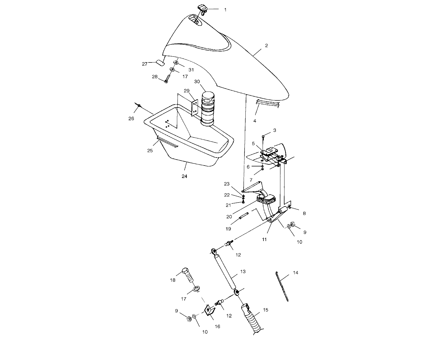 FRONT STORAGE COMPARTMENT - W014697D (4964806480A006)