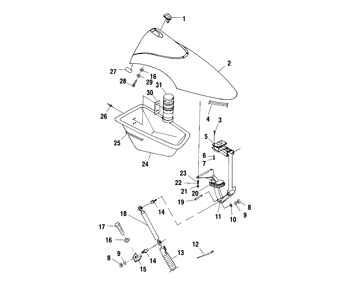 FRONT STORAGE COMPARTMENT - W014699D (4964816481A006)