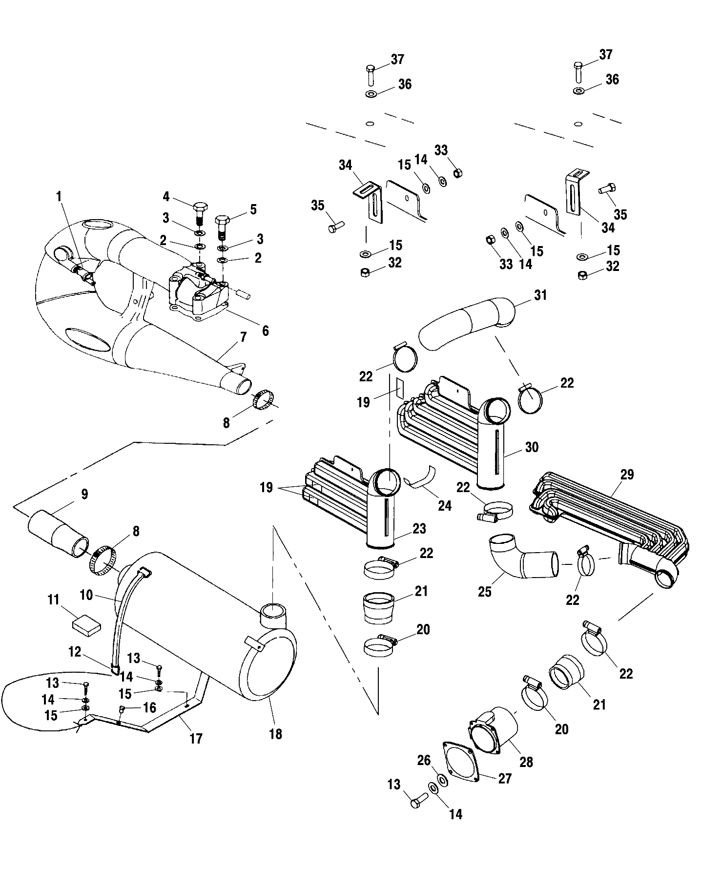 EXHAUST SYSTEM - W015197D (4964826482B005)