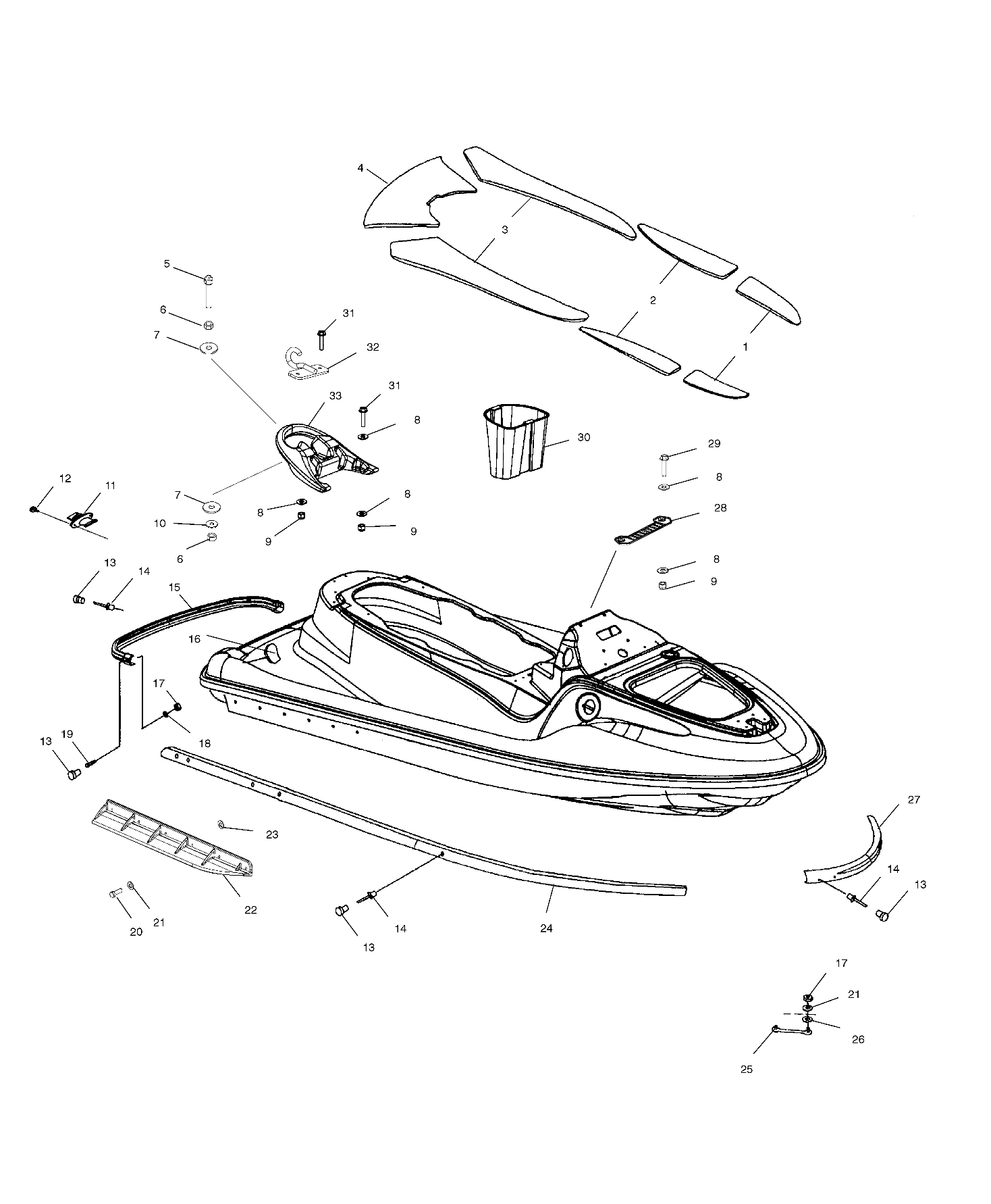 HULL and BODY - W015199D (4964836483A005)