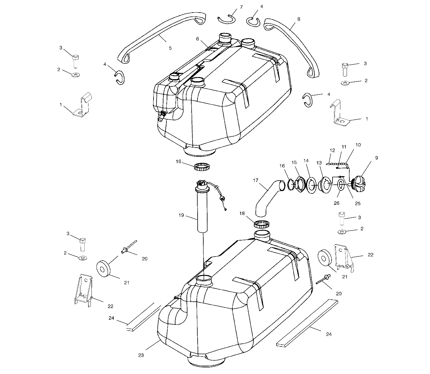 FUEL TANK - W015199D (4964836483A009)