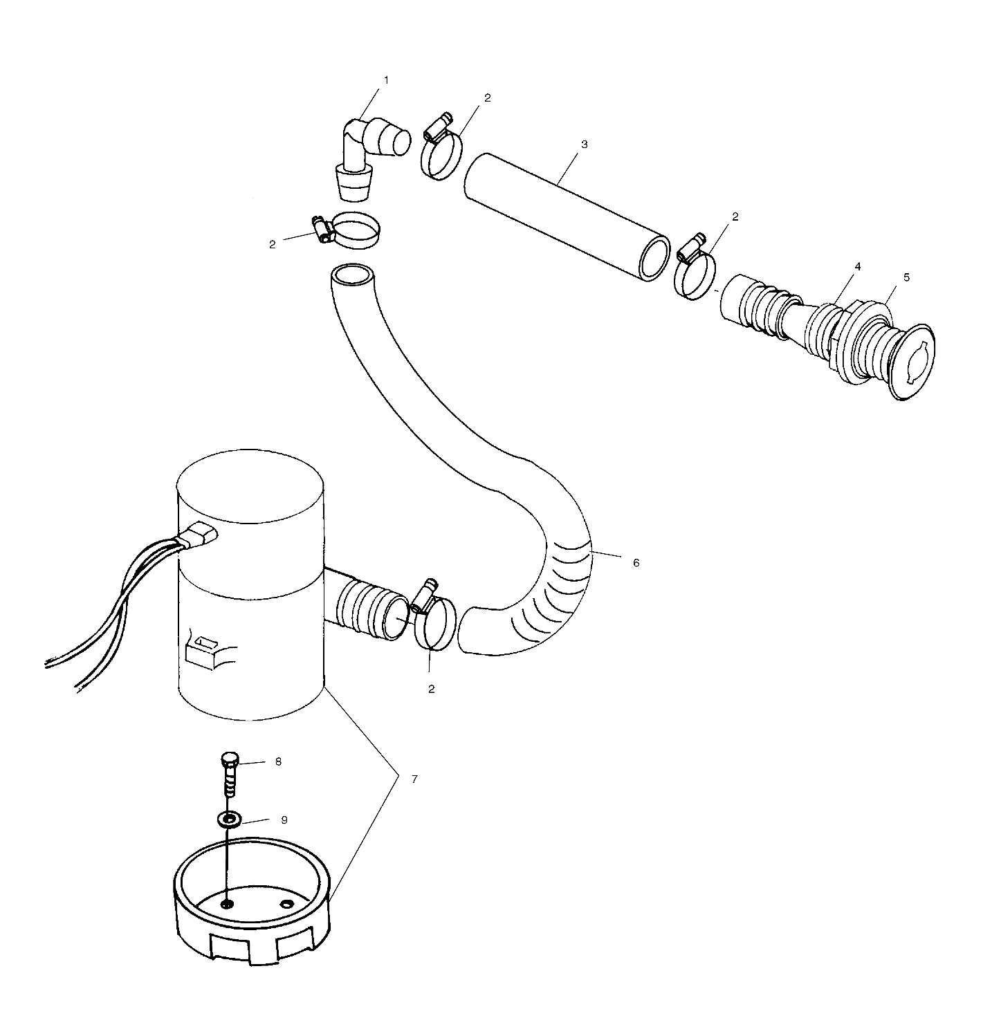 BILGE PUMP - W015199D (4964836483B011)