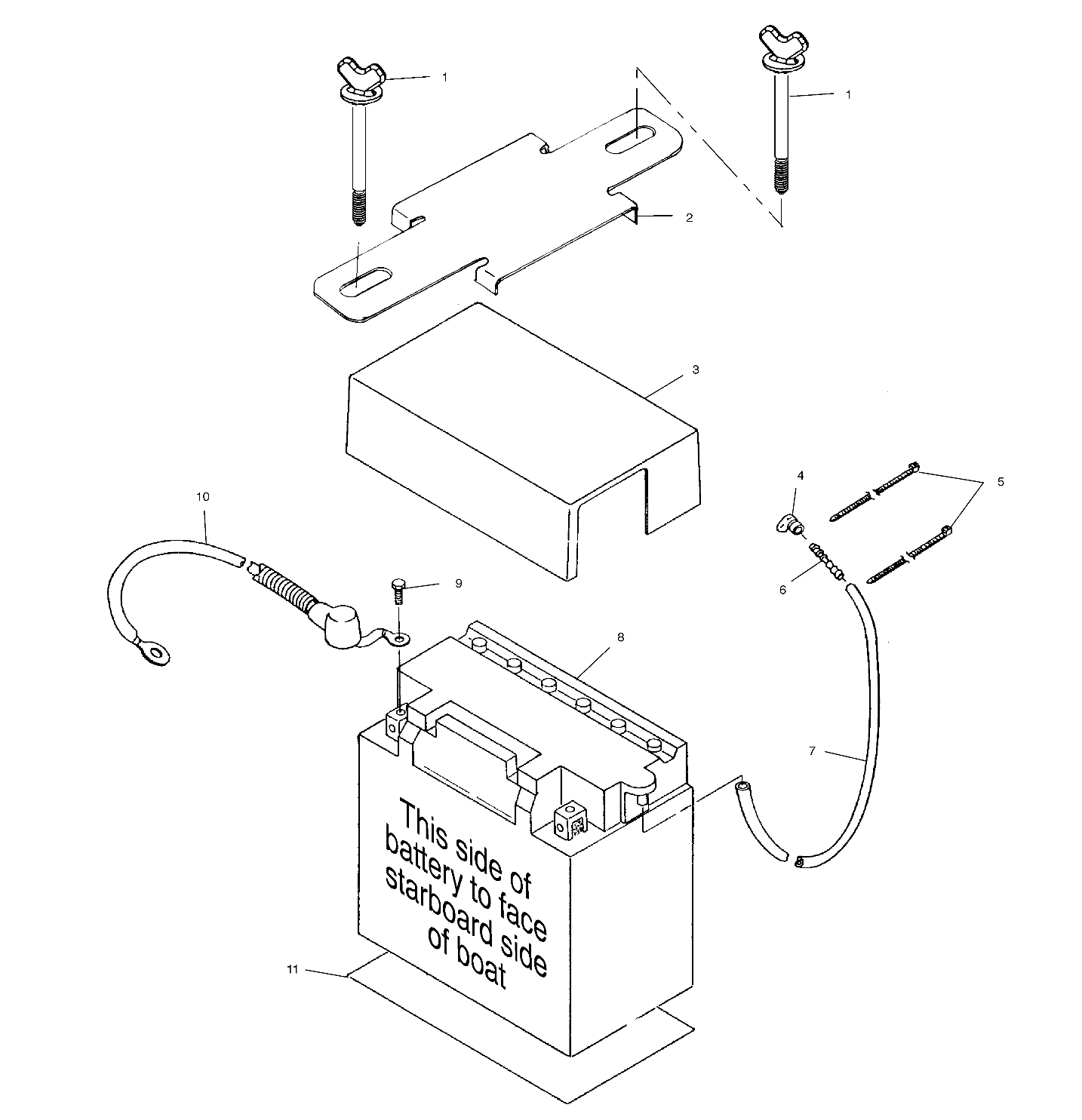 BATTERY BOX - W015199D (4964836483B012)