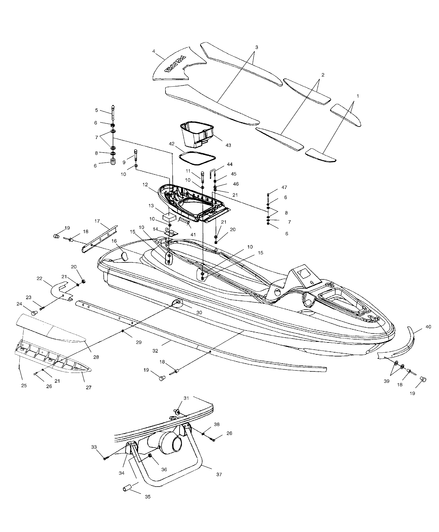 HULL and BODY - W015099D (4964866486A005)