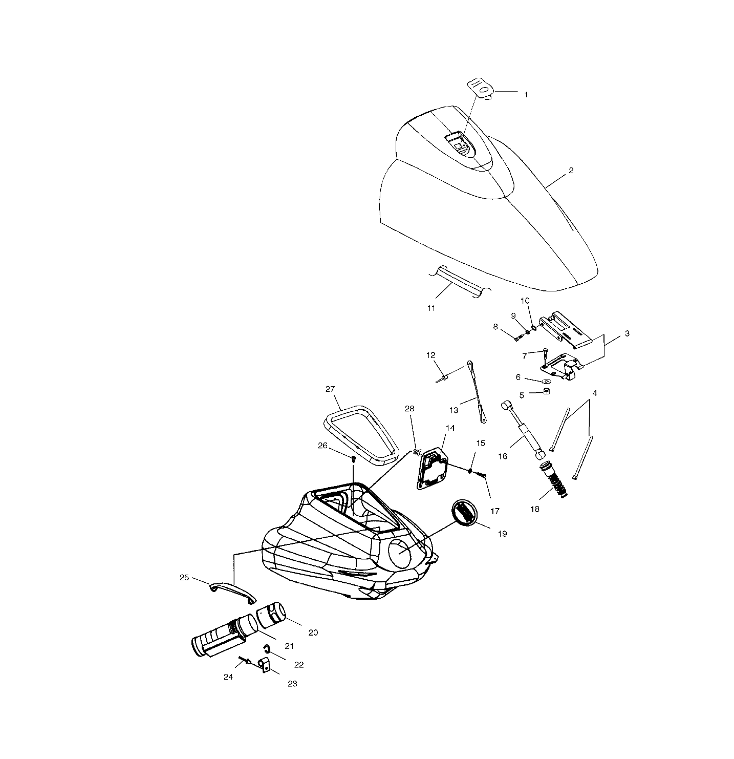 FRONT STORAGE COMPARTMENT - W015099D (4964866486A008)