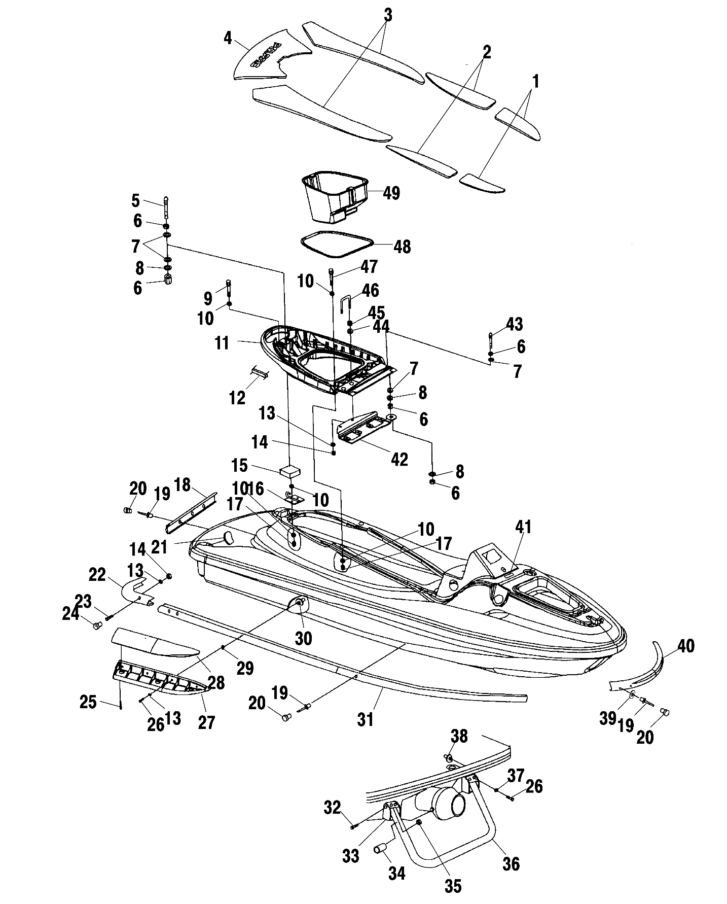 HULL and BODY - W015098D (4964876487A005)