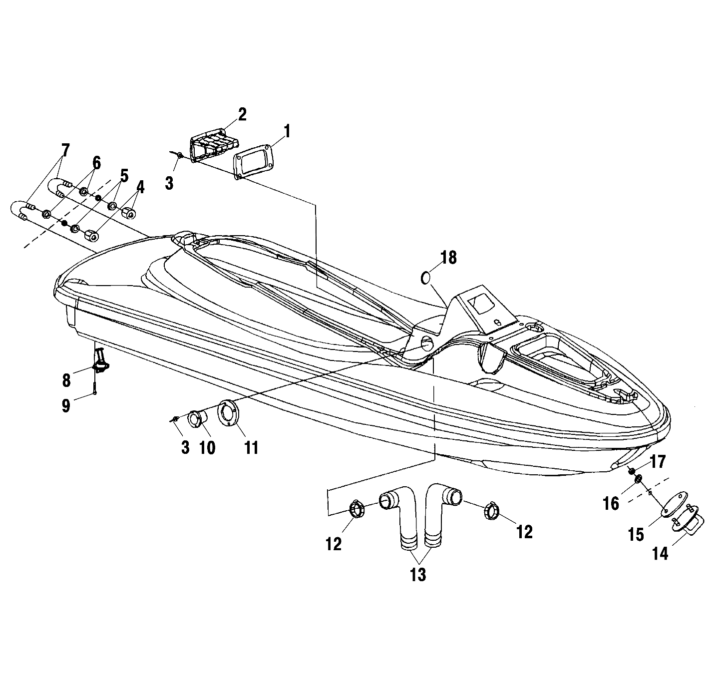 HULL and BODY - W015098D (4964876487A007)