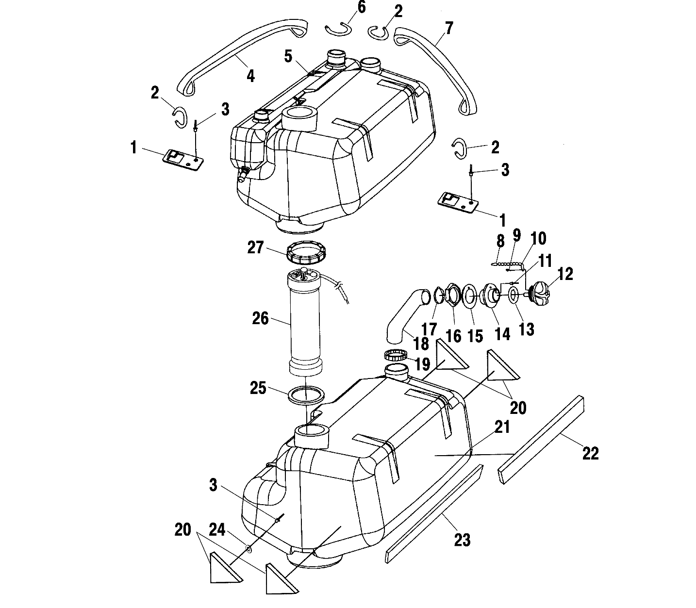 FUEL TANK - W015098D (4964876487A010)