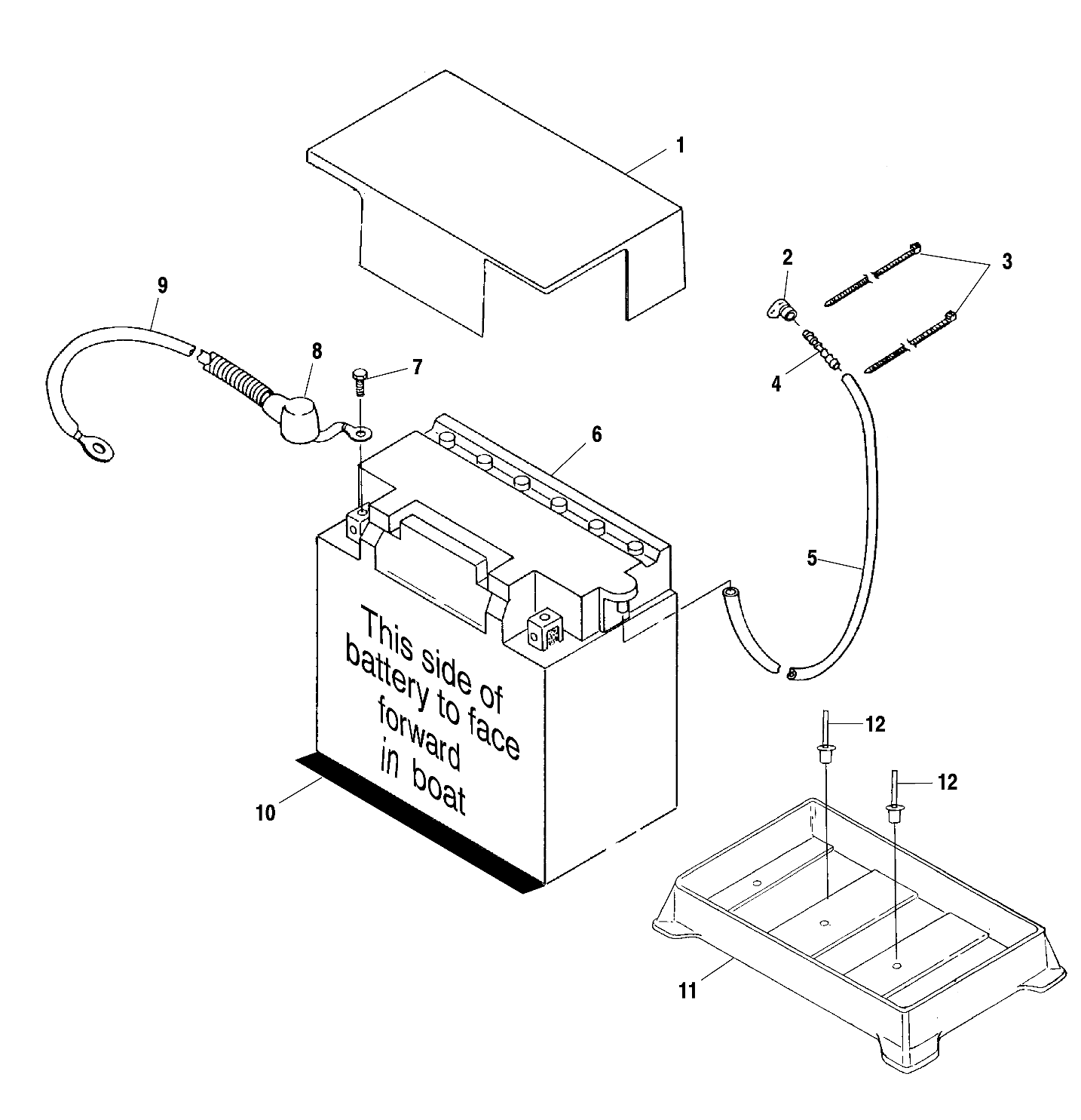 BATTERY BOX - W015098D (4964876487B013)