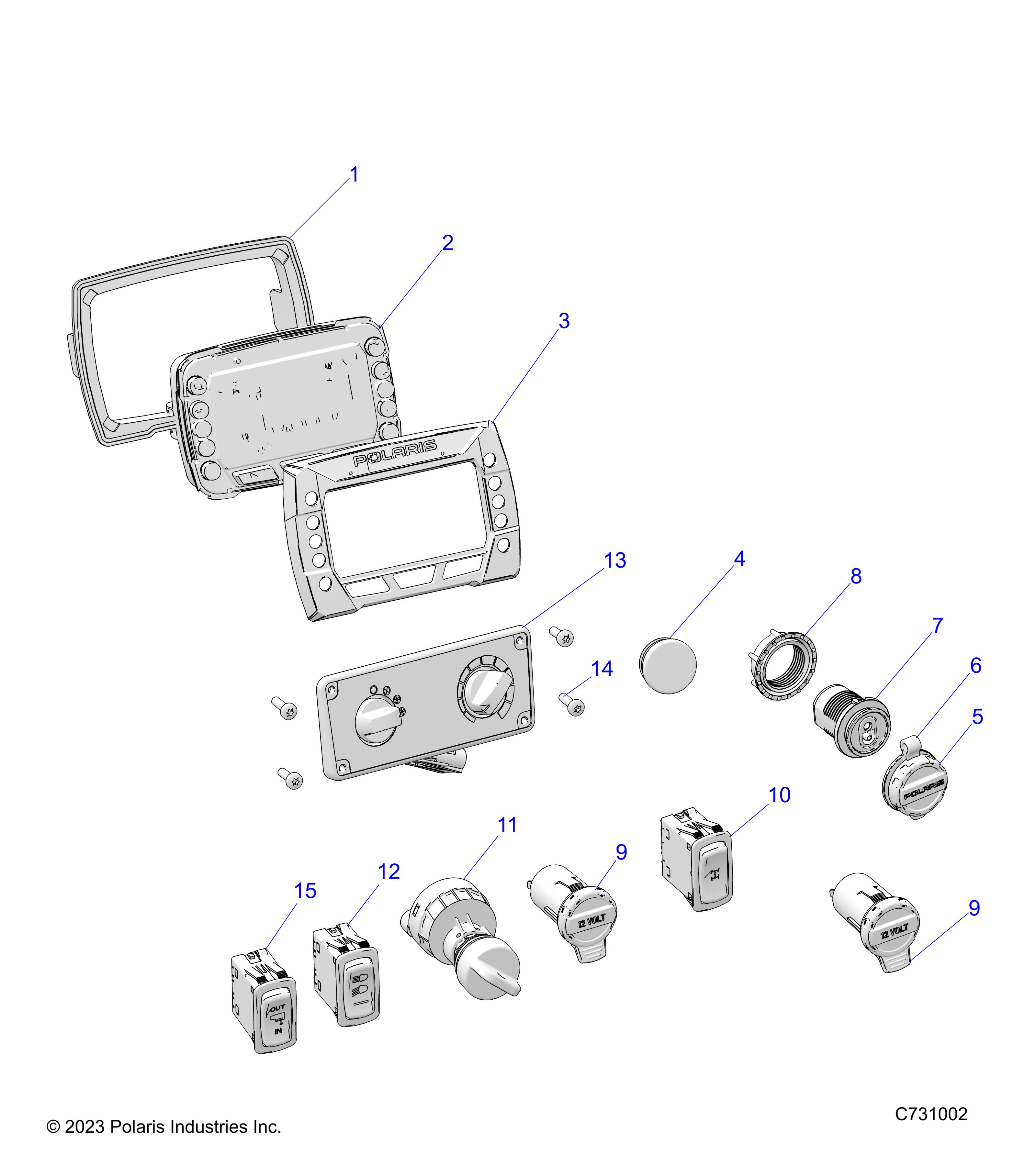 ELECTRICAL, DASH INSTRUMENTS and CONTROLS - R22M4U57B5 (C731002)