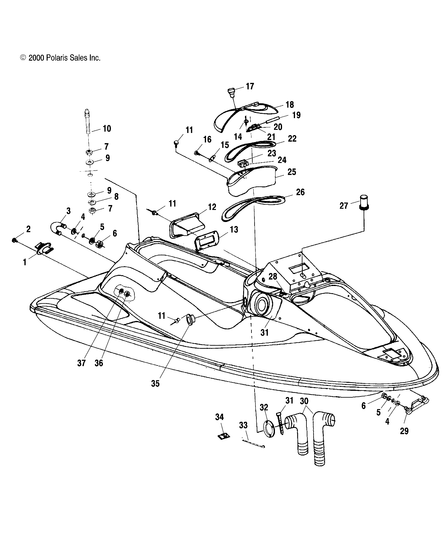 HULL and BODY - W014999D (4964886488A003)