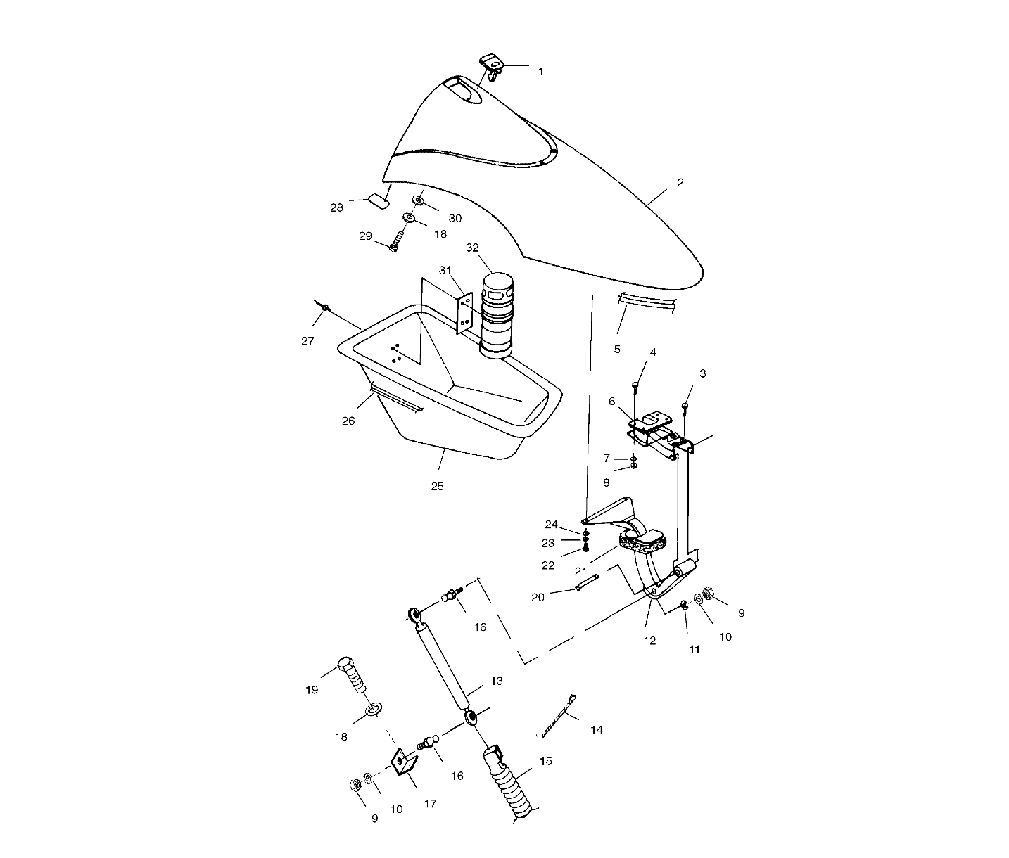 FRONT STORAGE COMPARTMENT - W014999D (4964886488A006)