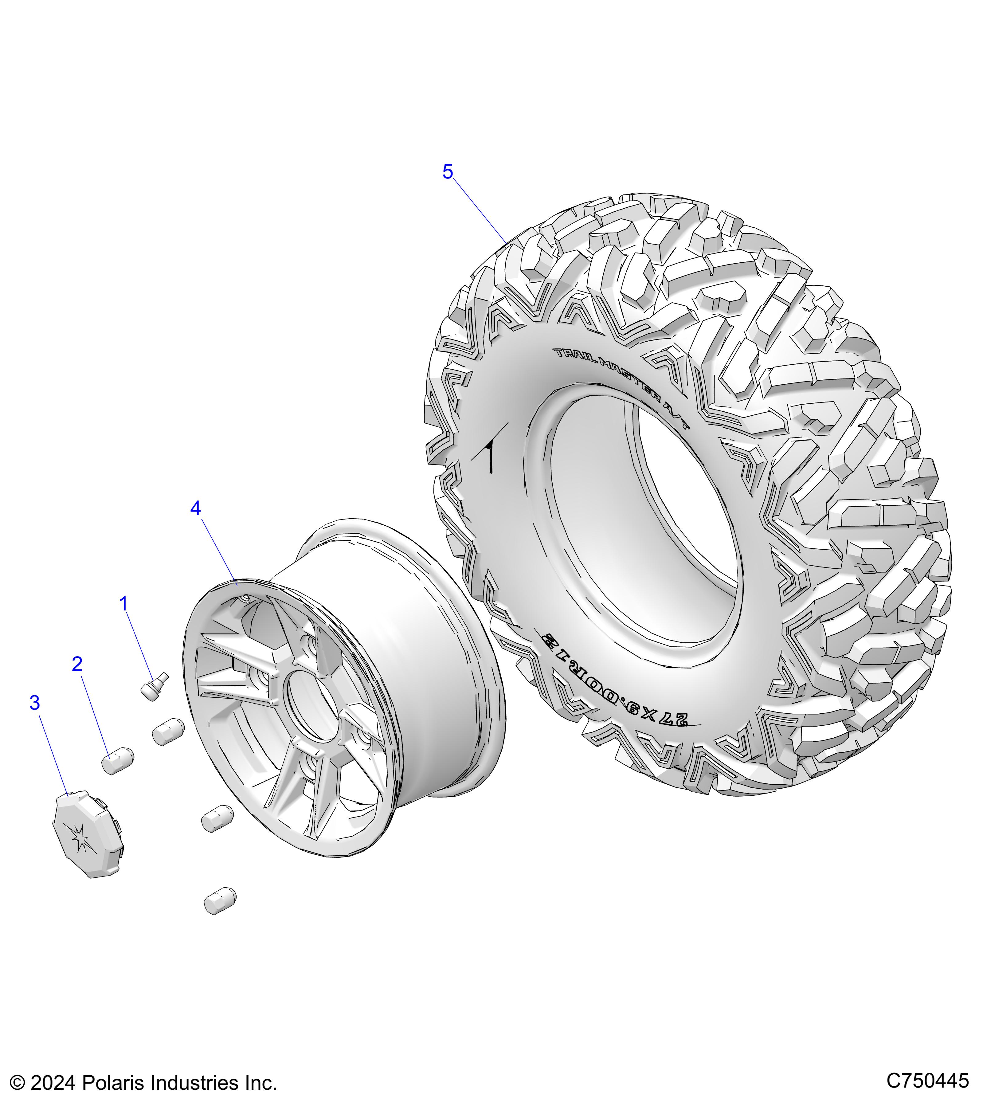 WHEELS, REAR - Z25ASE99P5 (C750445)