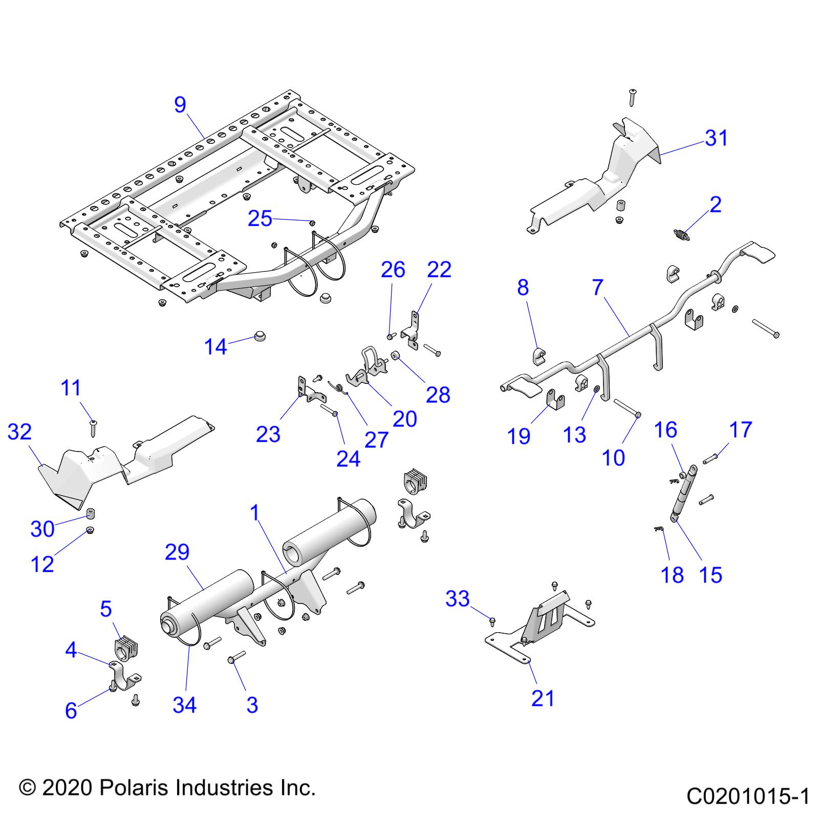 BODY, BOX, REAR FRAME AND PIVOT - A23SWE57F1/S57C1/C2 (C0201015-1)