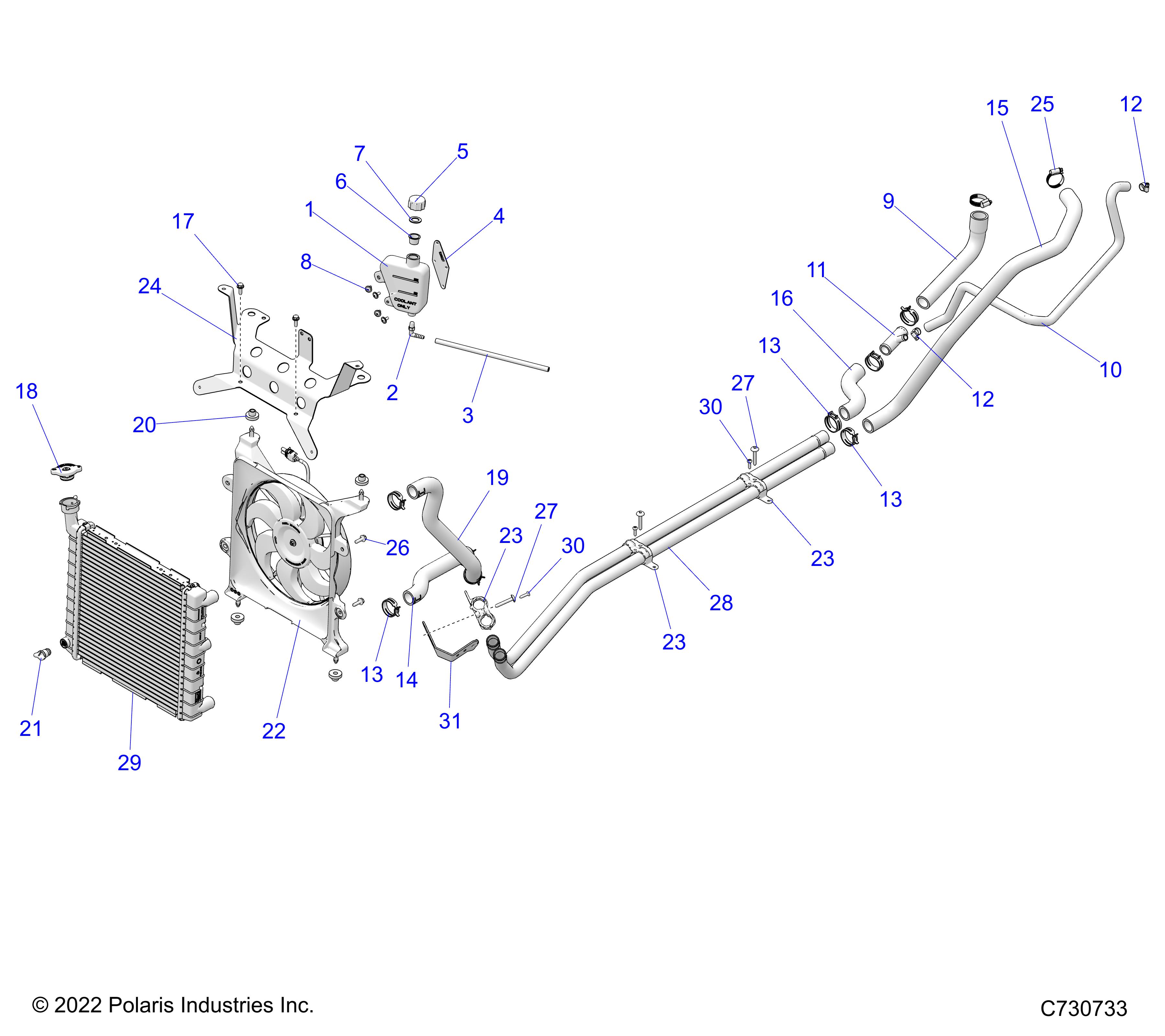 ENGINE, COOLING SYSTEM - R24CCA57A1 (C730733)