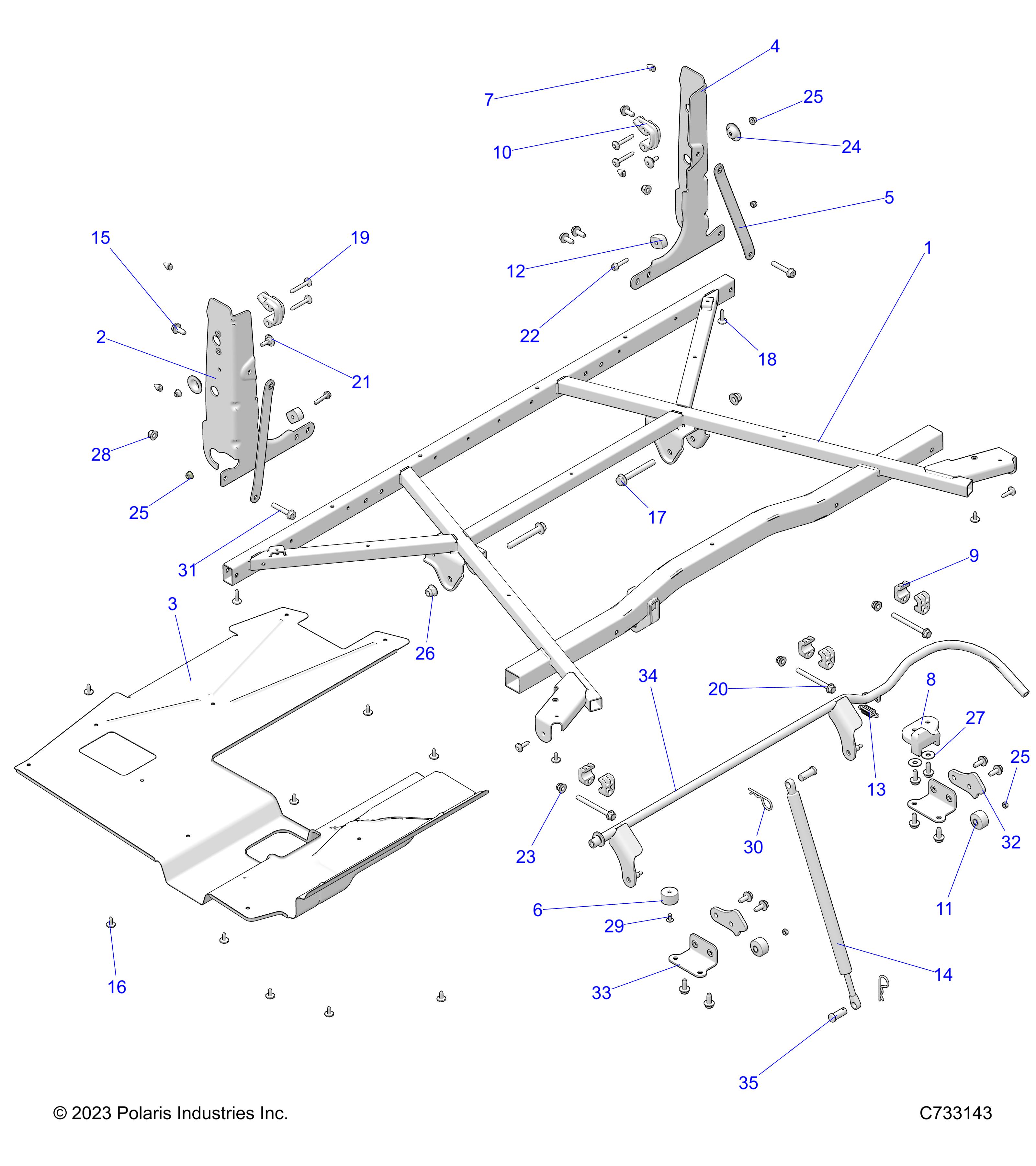 BODY, BOX MOUNTING - R24MAS57D4 (C733143)