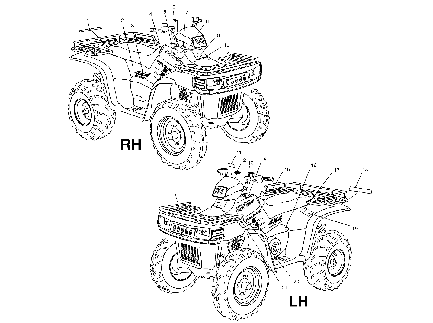 DECALS - A02CH68AA/AB/AC/CA/CB (4966346634A09)