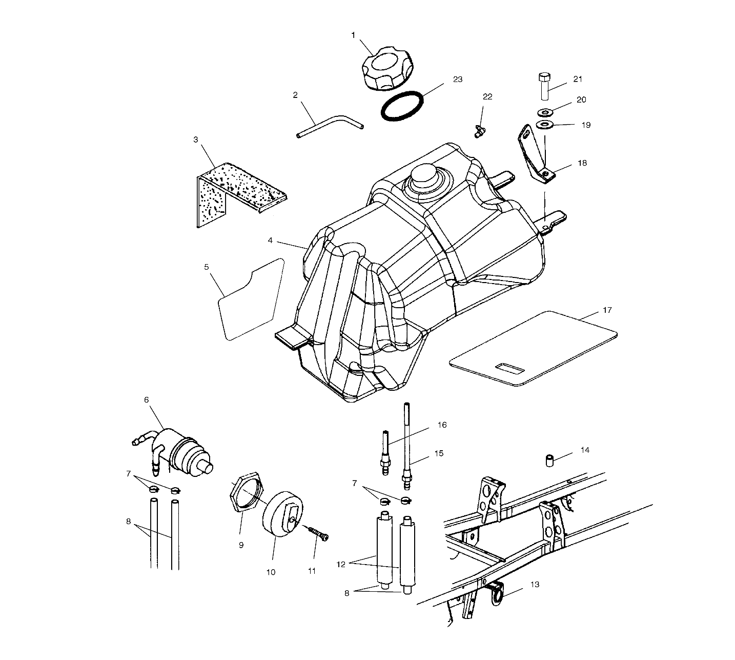 FUEL TANK - A02CH68AA/AB/AC/CA/CB (4966346634A12)