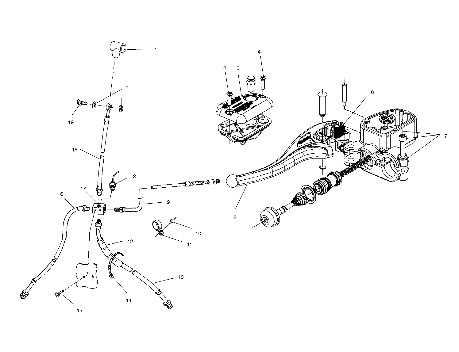 CONTROLS - MASTER CYLINDER/BRAKE LINE - A02CH68AA/AB/AC/CA/CB (4966346634B10)