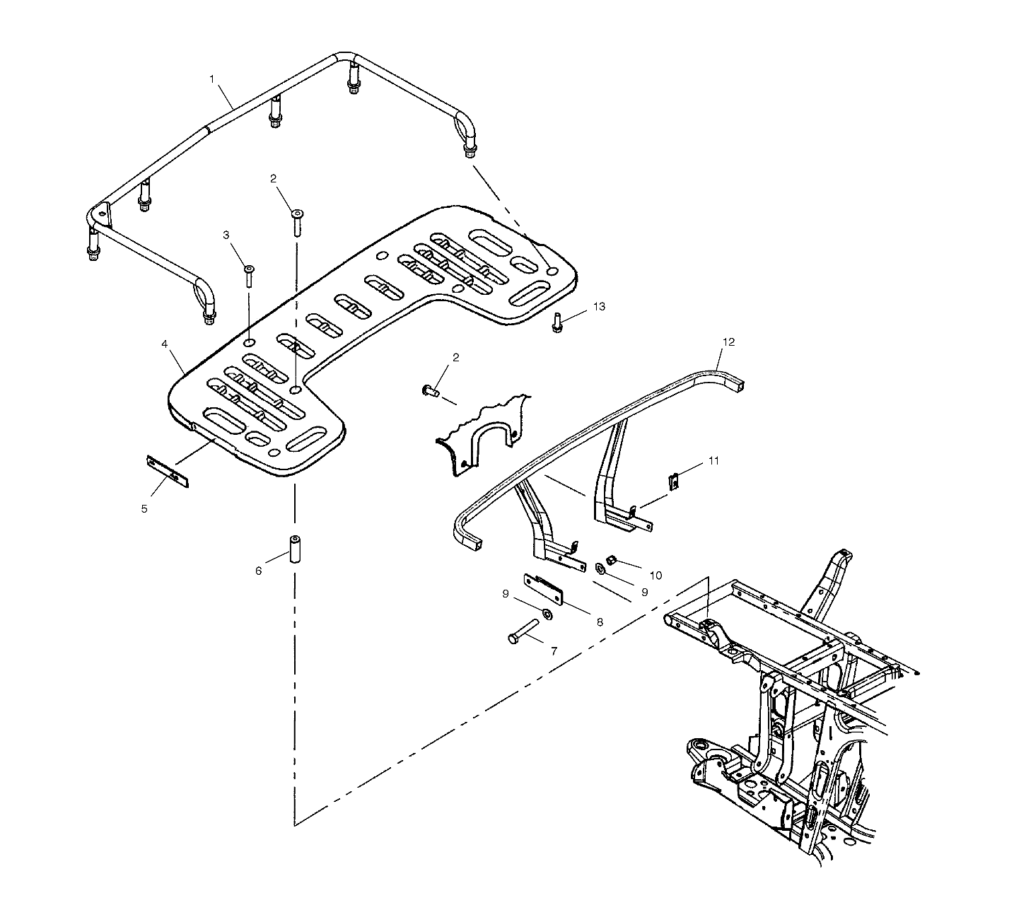 REAR RACK MOUNTING (If Built After 9/03/01) - A02CH68AA/AB/AC/CA/CB (4966346634E02)