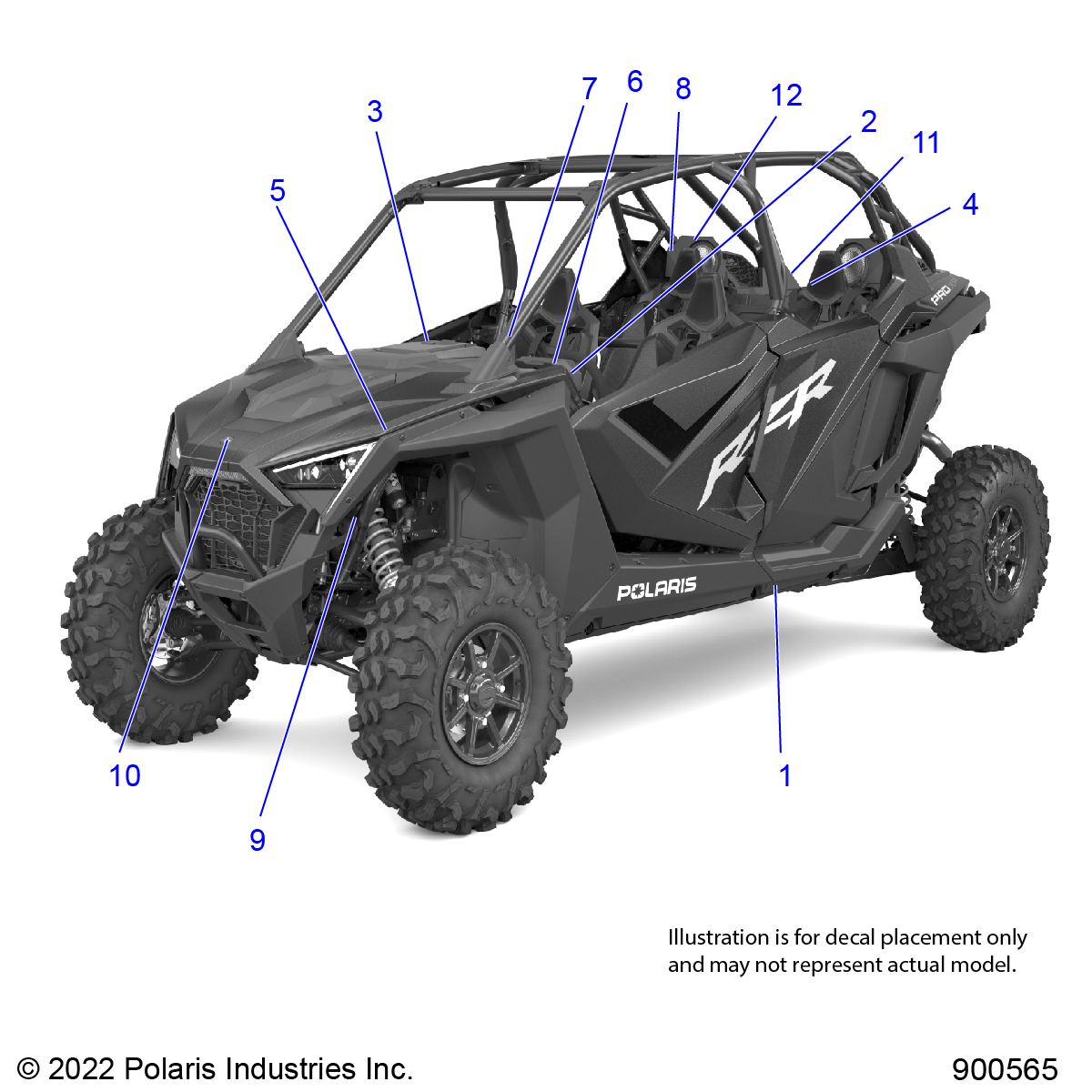 BODY, DECALS STANDARD - Z23R4B92AK/BK (900565-01)