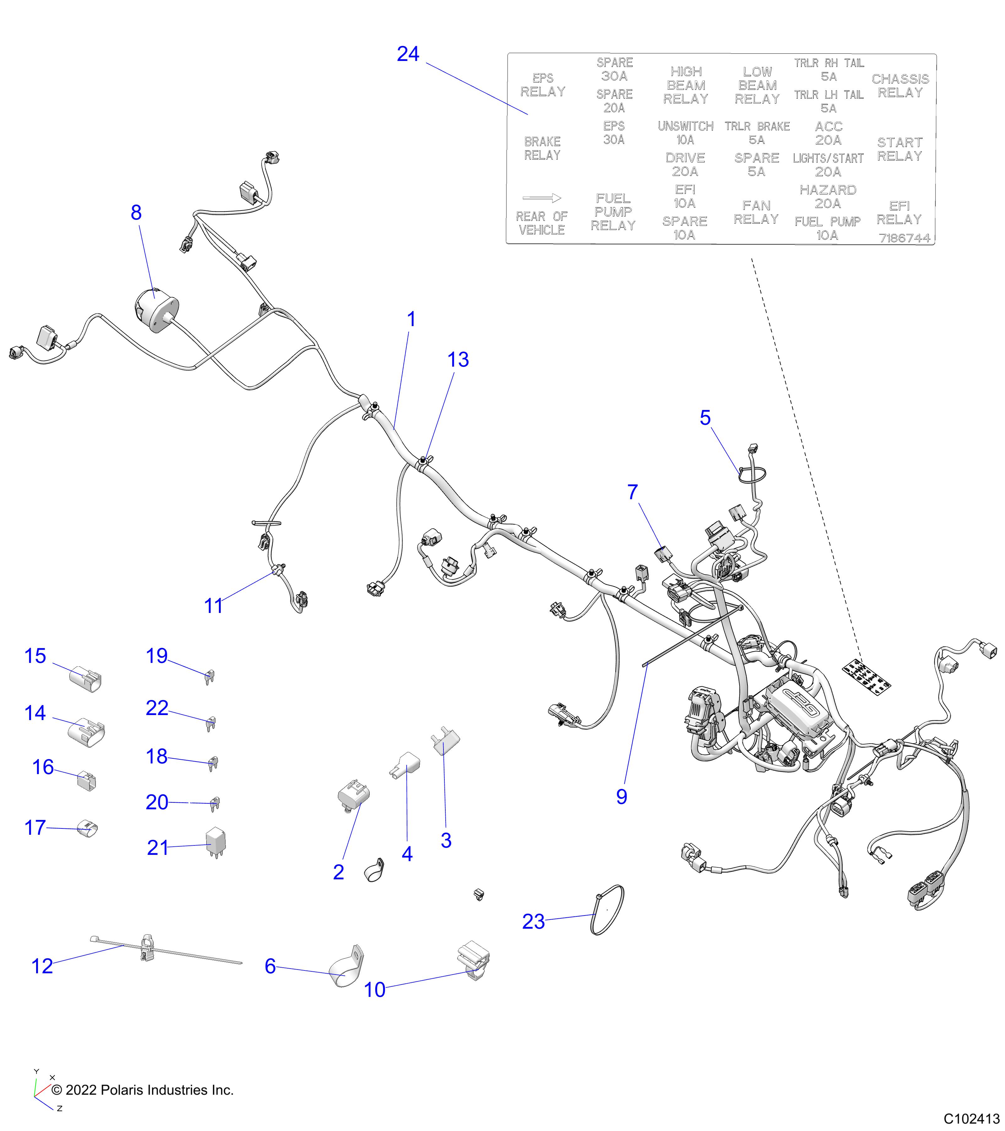 ELECTRICAL, HARNESS - A20SEE57P1 (C102413)