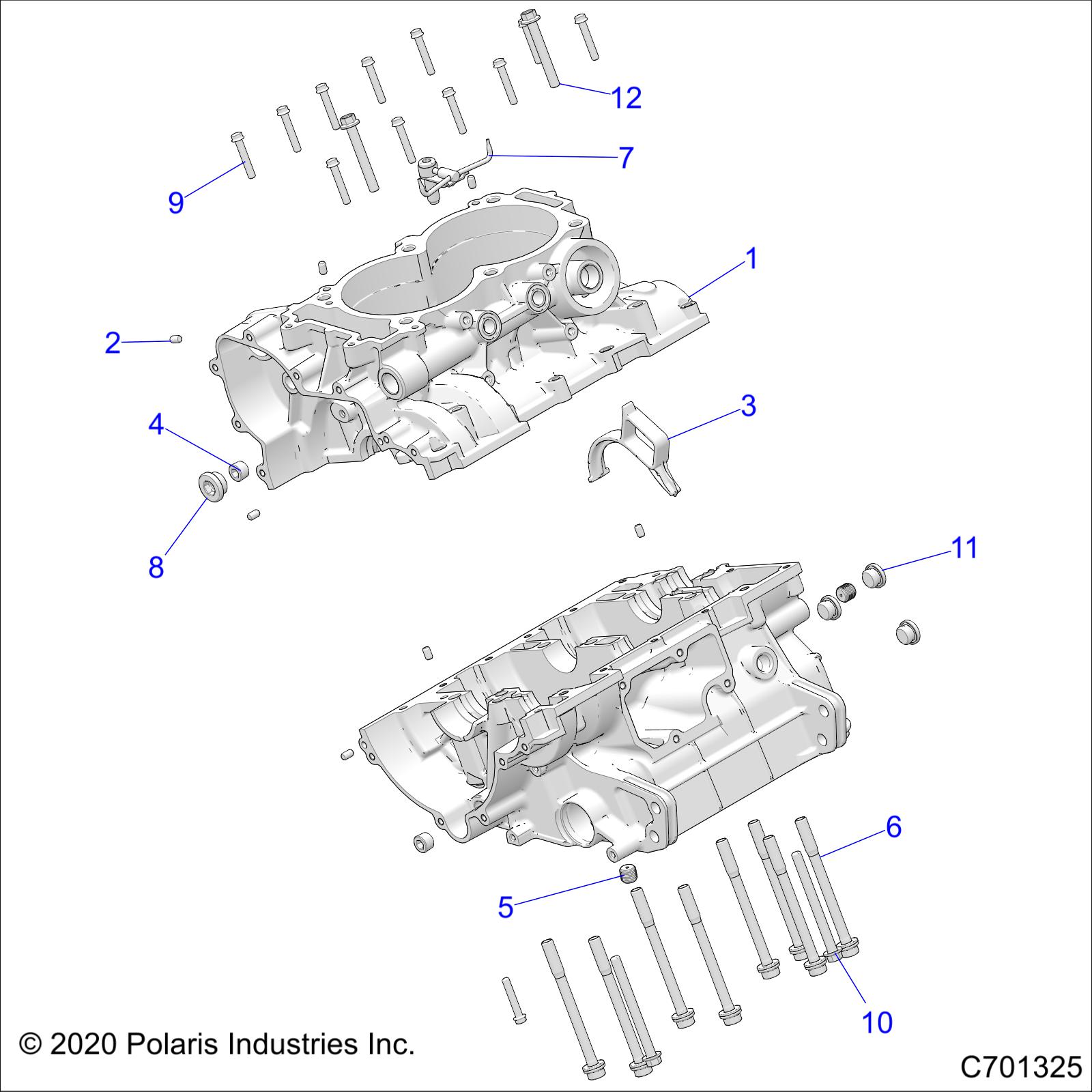 ENGINE, CRANKCASE - Z21S1E99AR/BR (C700106-3)