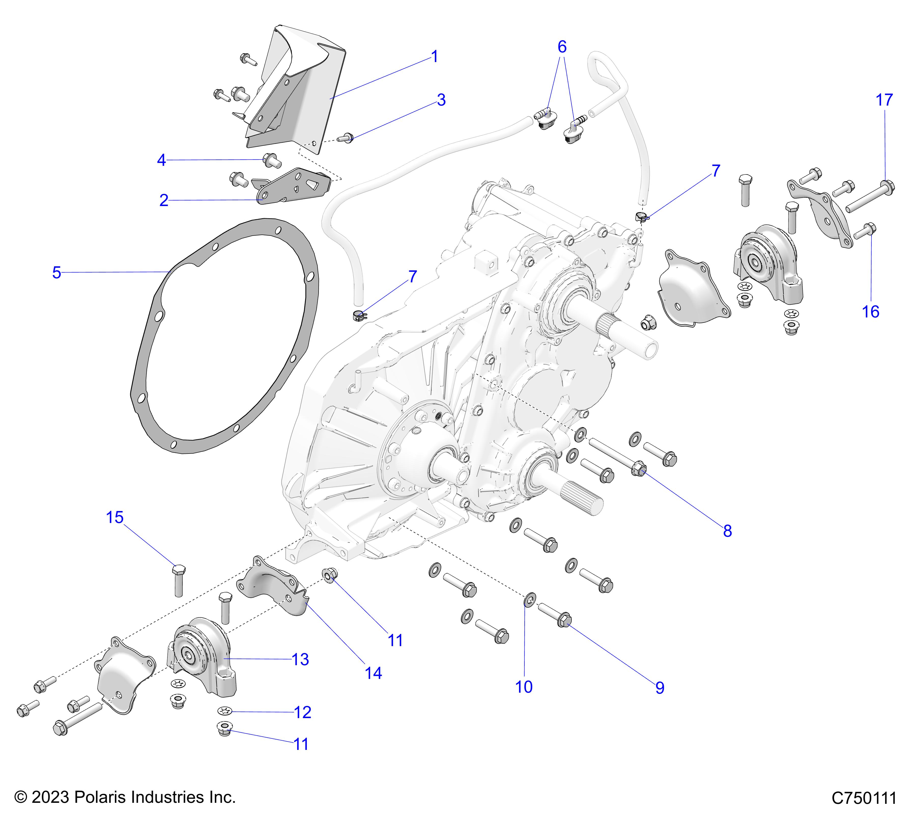 DRIVE TRAIN, GEARCASE, MAIN, MOUNTING -  Z25RPE2KA4/B4 (C750111)