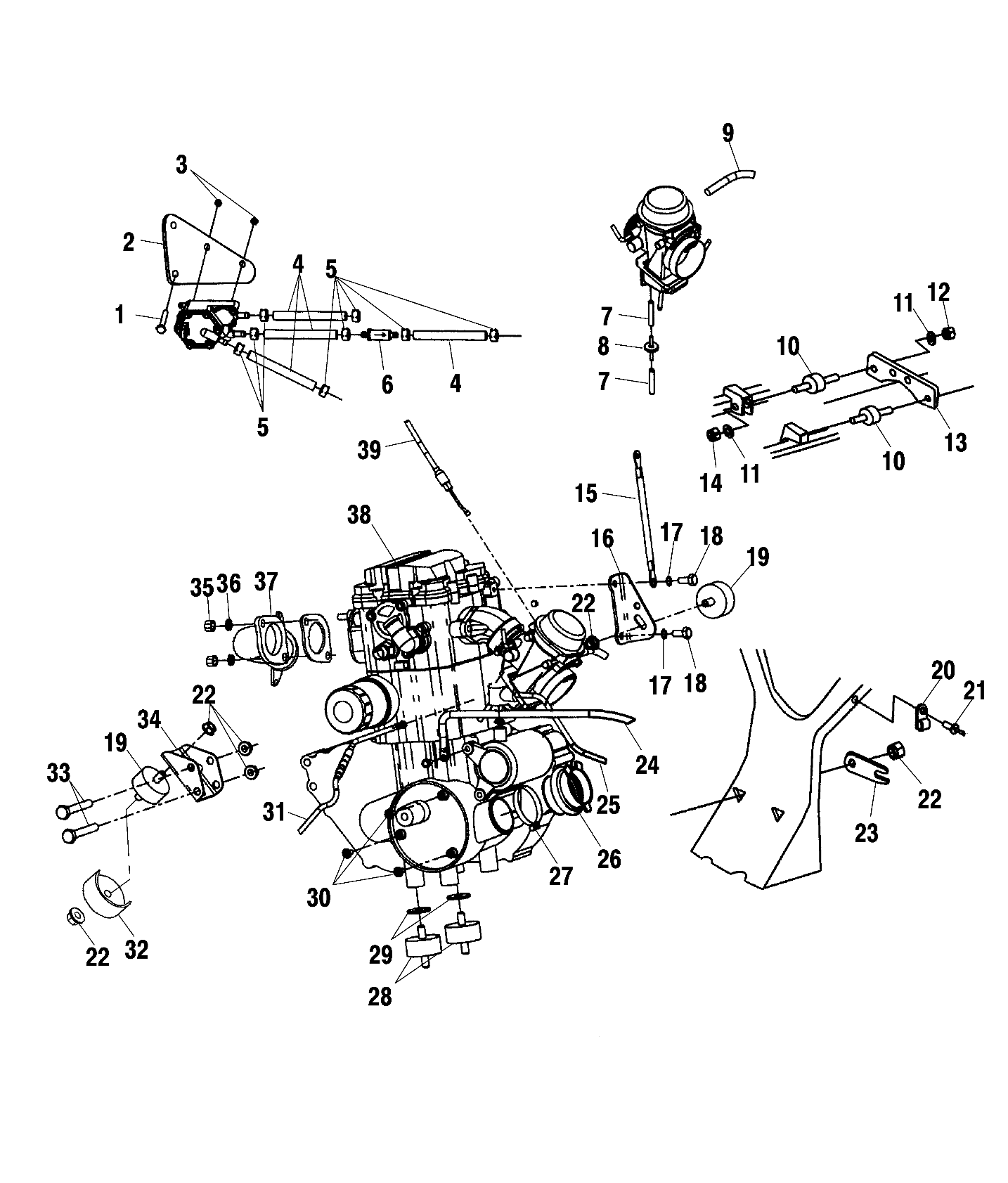 ENGINE MOUNTING - A02CH50 ALL OPTIONS (4967436743A13)