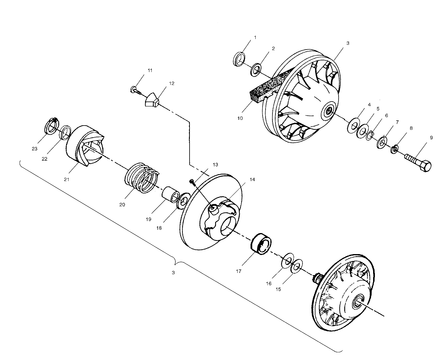 DRIVEN CLUTCH - A02CH50 ALL OPTIONS (4967436743C06)