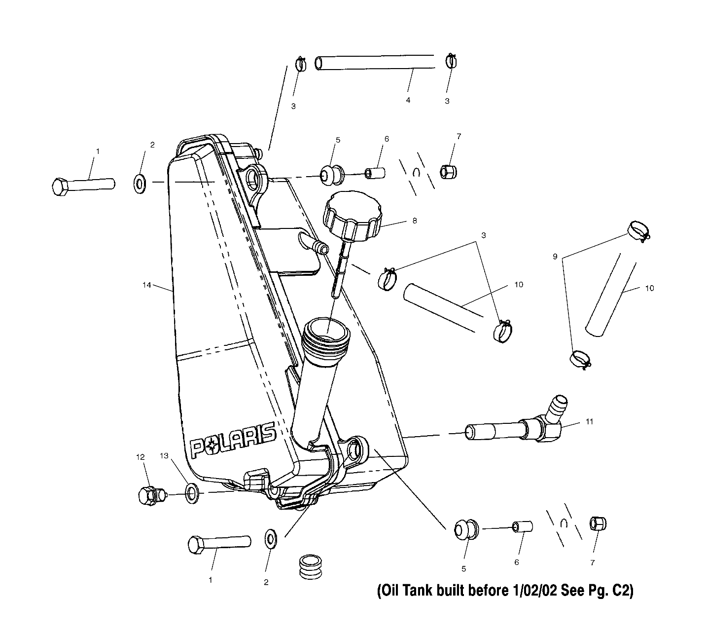 OIL TANK (If Built After 1/02/02) - A02CH50 ALL OPTIONS (4967436743E08)