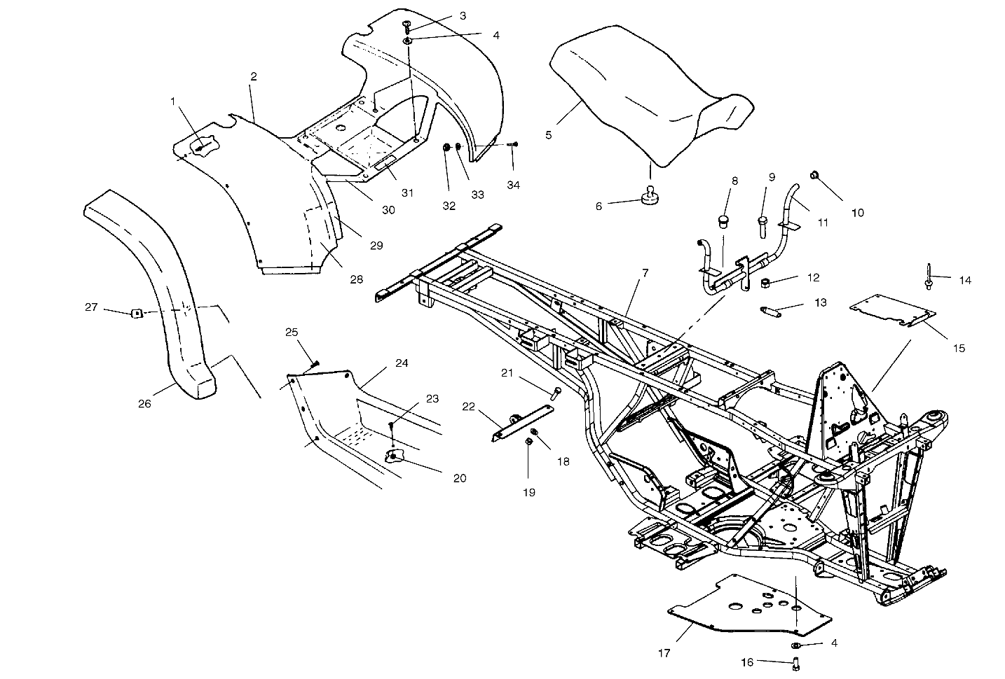 REAR CAB and SEAT - A02CL50AA/DA (4967986798A04)