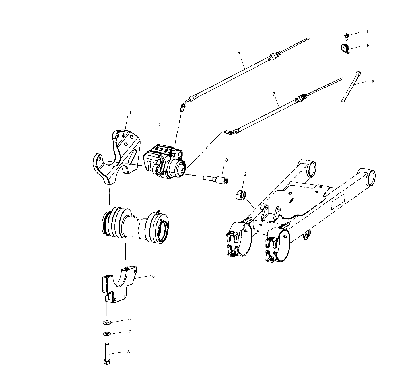 REAR CALIPER MOUNTING - A02CL50AA/DA (4967986798C07)