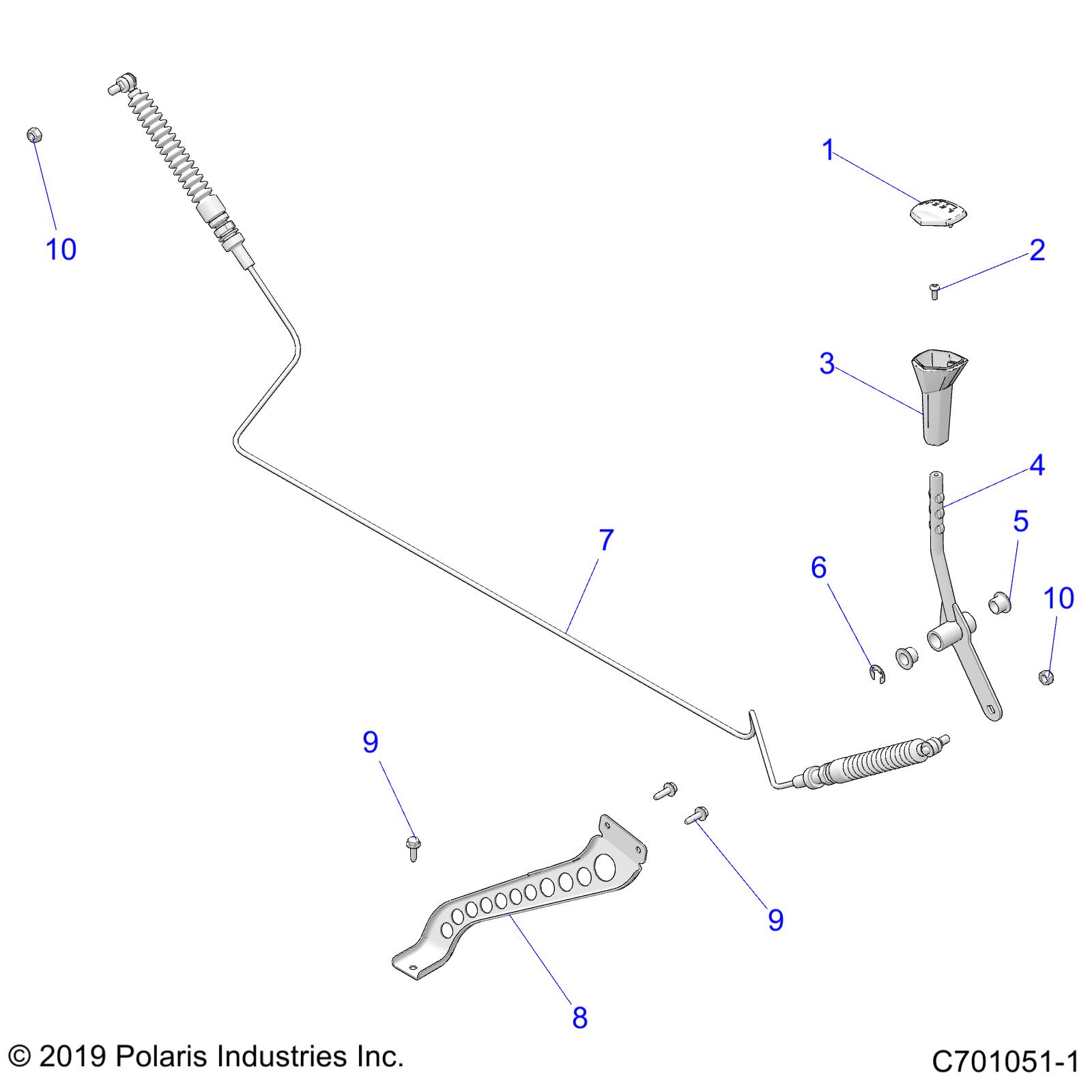 DRIVE TRAIN, GEAR SELECTOR - Z22CHA57A2/K2 (701051-1)