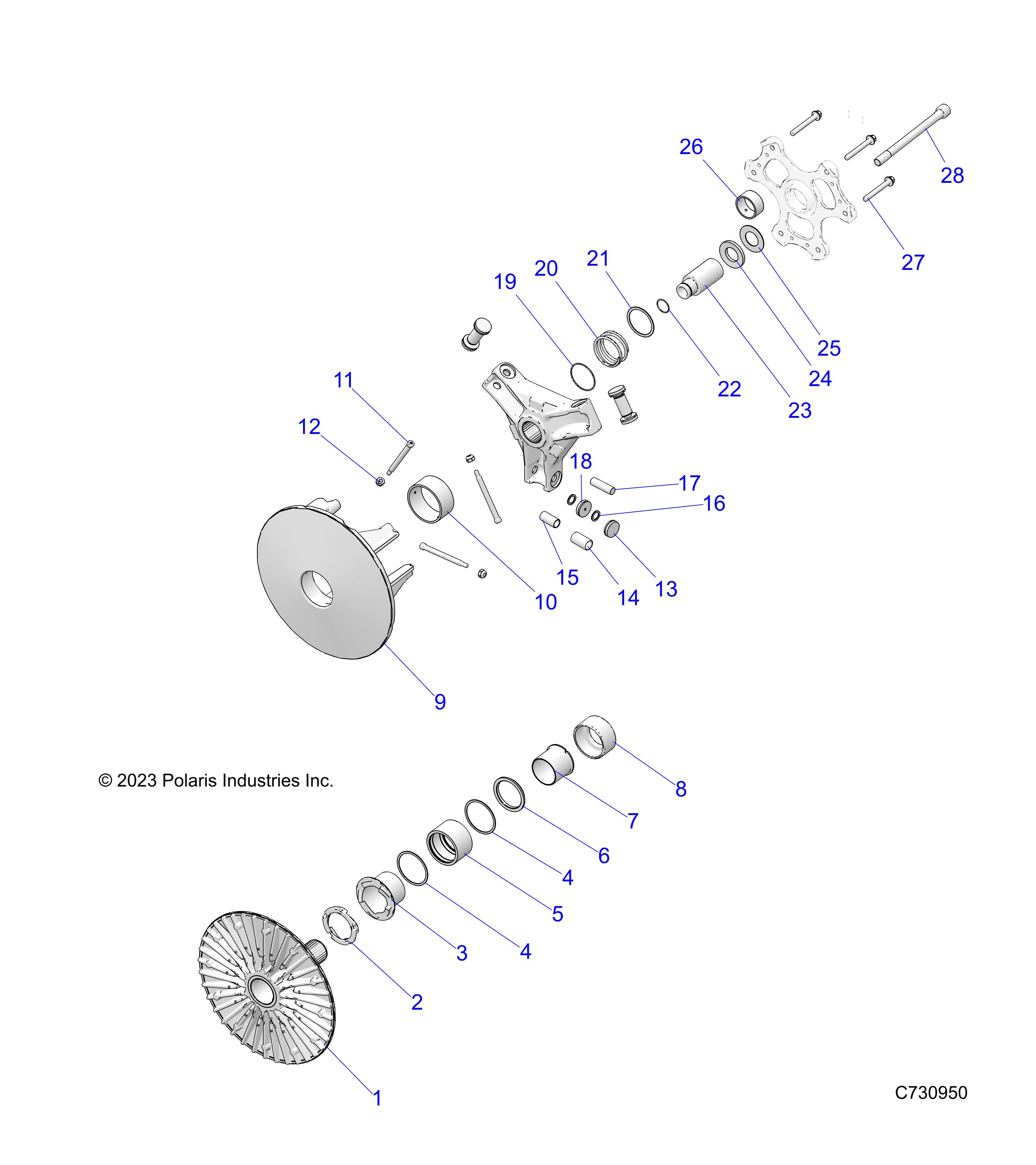 DRIVE TRAIN, PRIMARY CLUTCH - R21RSH99AC/BC (C700371)