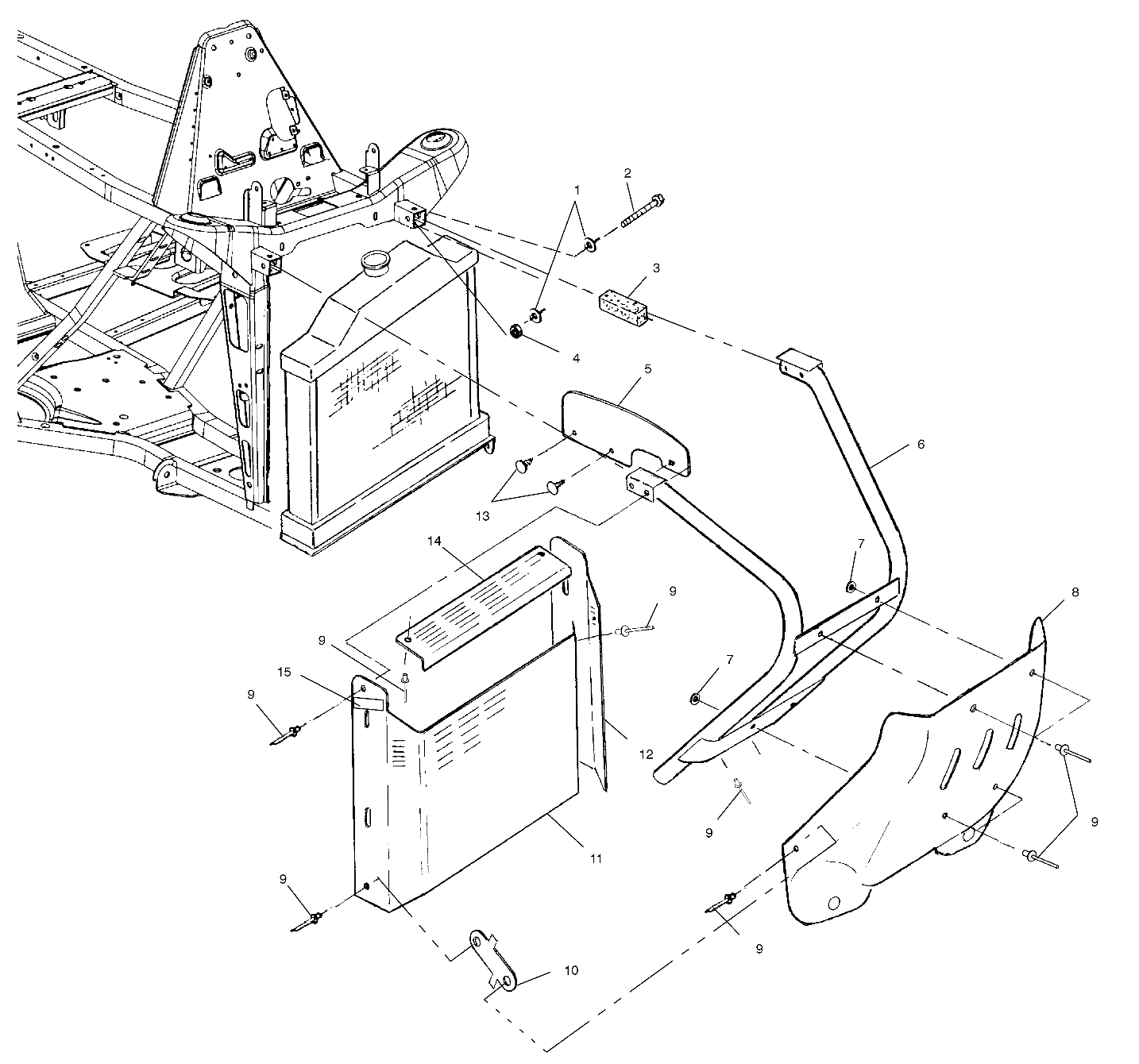 FRONT BUMPER and SHIELDS - A01BA38CA (4968366836A005)