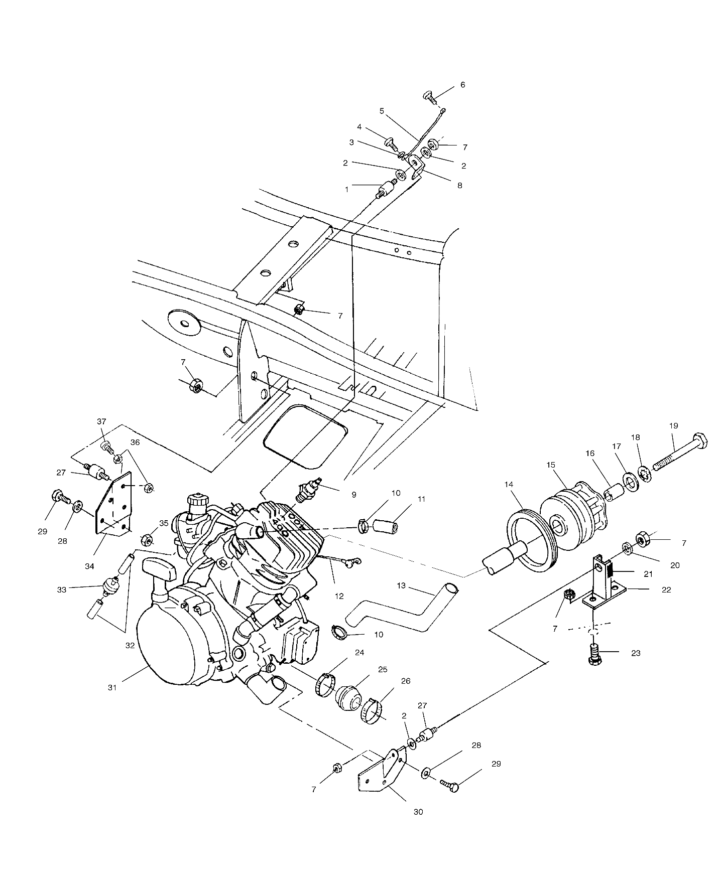 ENGINE MOUNTING - A01BA38CA (4968366836A009)