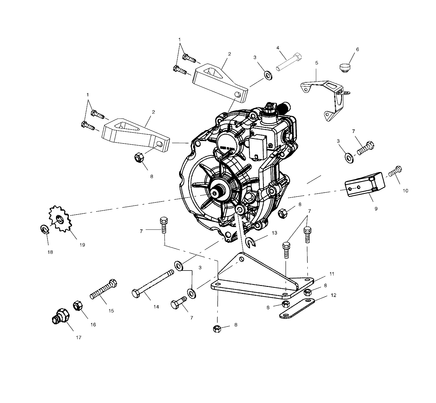 GEARCASE MOUNTING - A01BA38CA (4968366836C009)