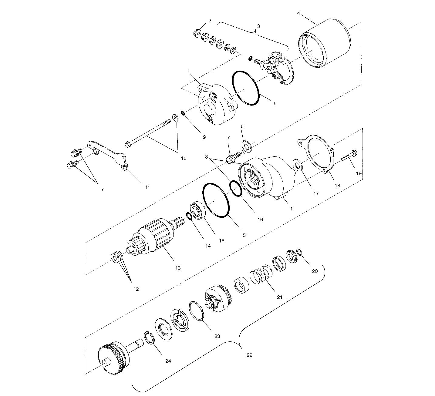 STARTING MOTOR - A01BA38CA (4968366836D002)