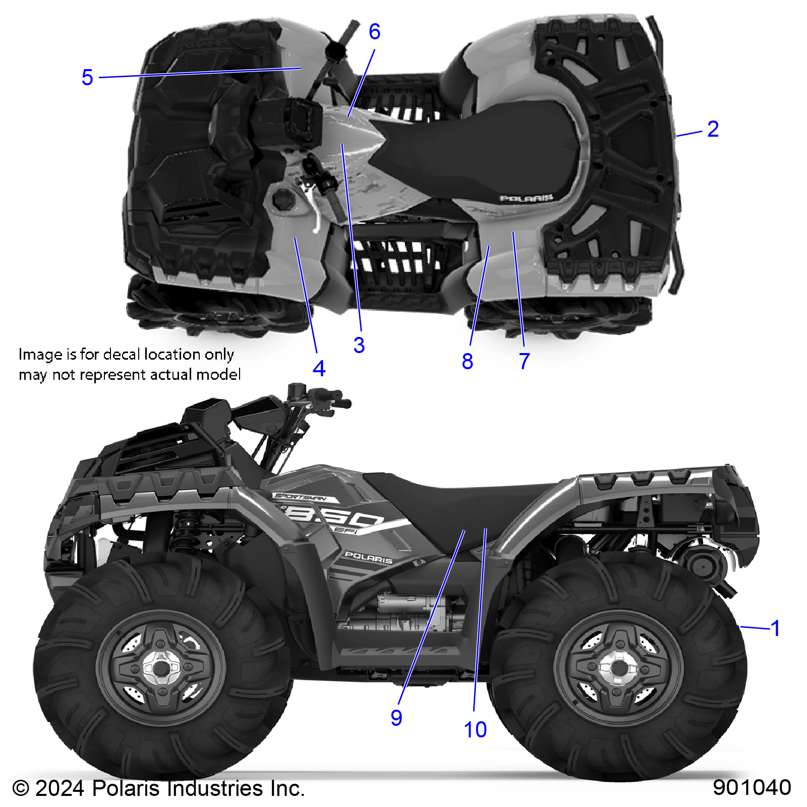 BODY, DECALS STANDARD - A25SXN85A4 (901040)