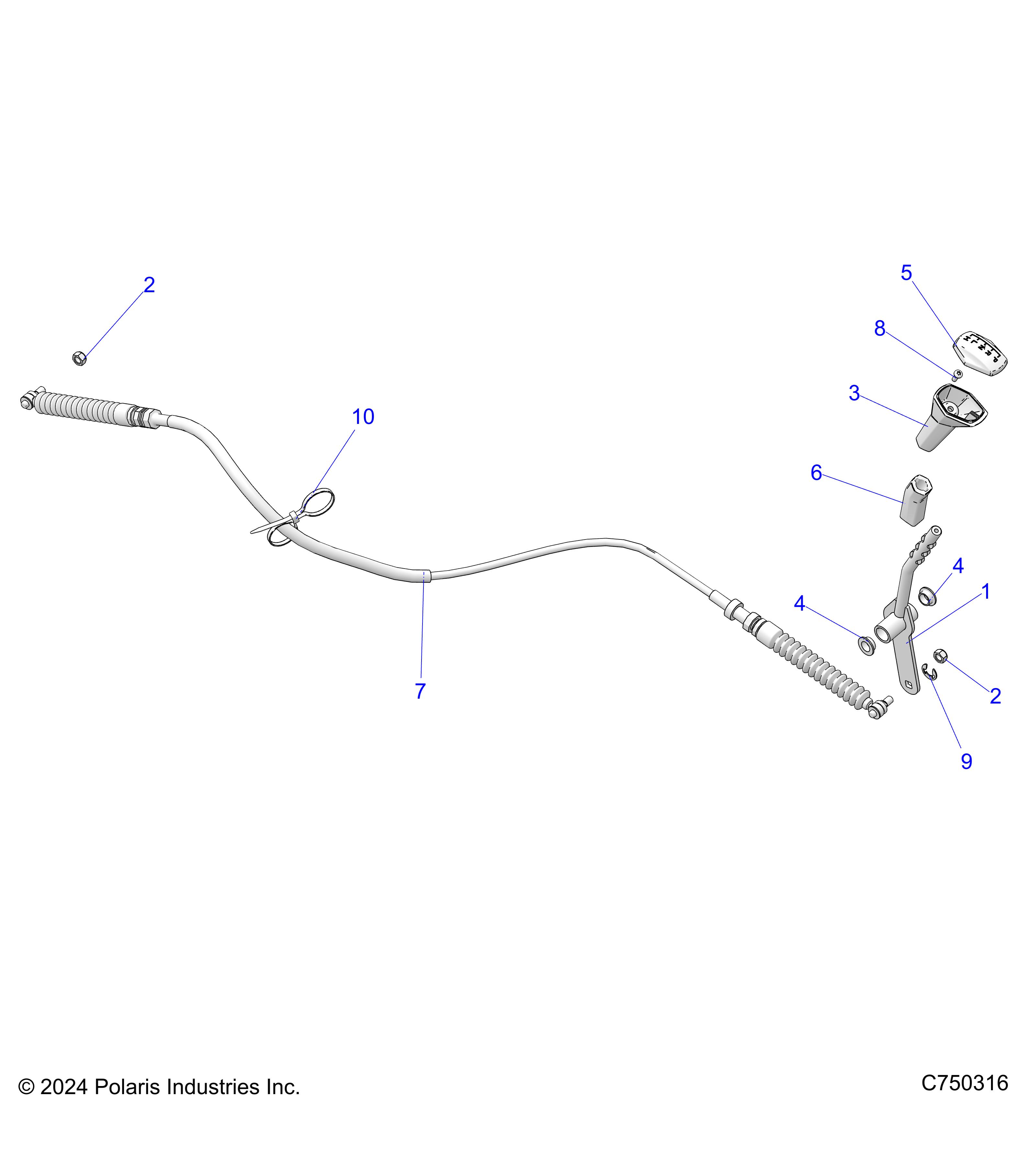 DRIVE TRAIN, GEAR SELECTOR - Z25ASE99F5/C5 (C750316)