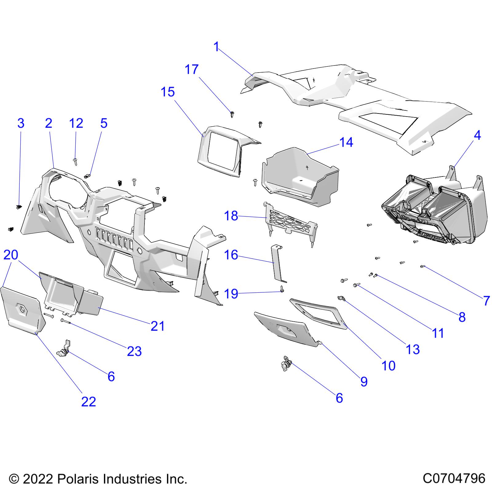 BODY, DASH AND GLOVEBOX, RIDE COMMAND - Z22ASK99A4/B4 (C0704796)