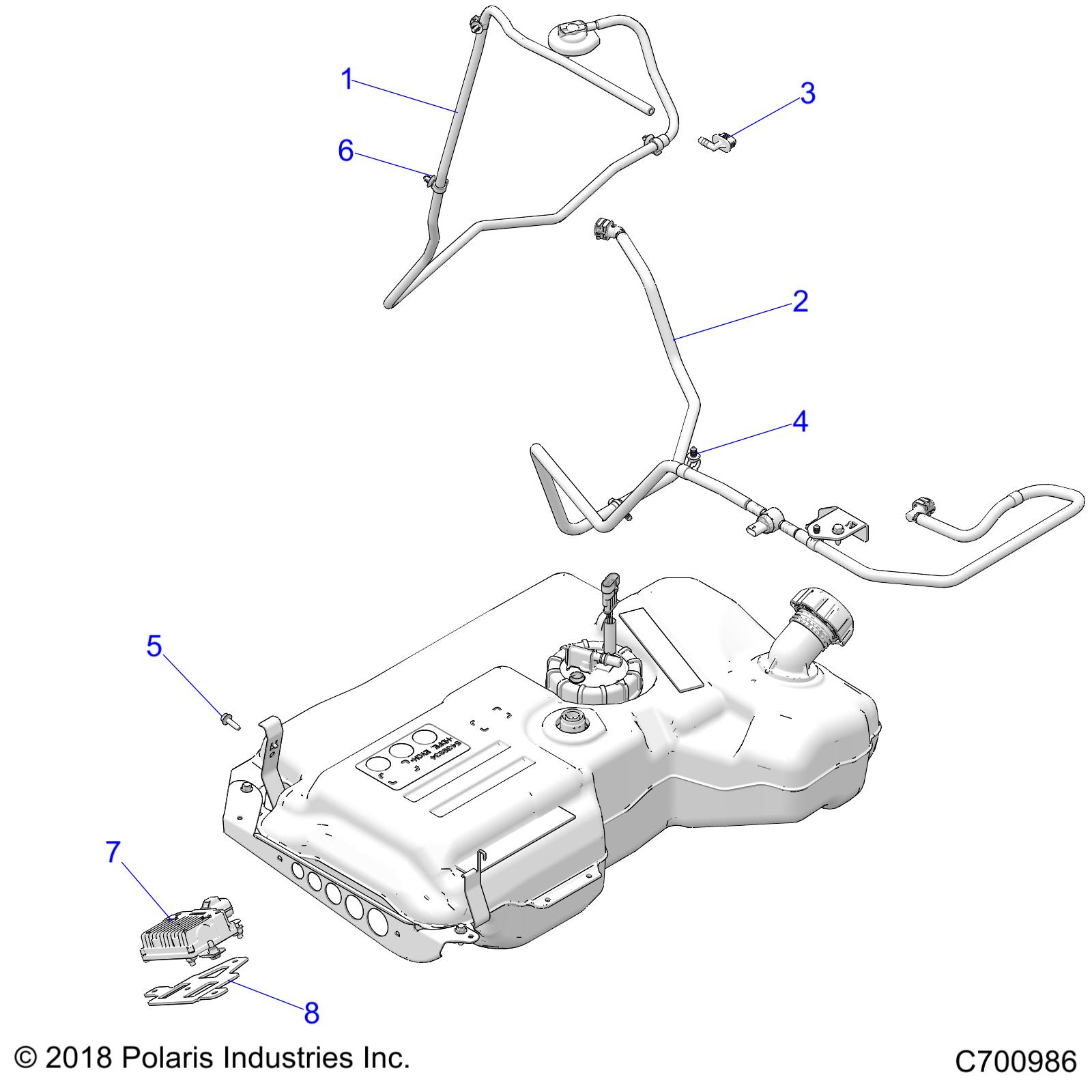 BODY, FUEL LINES, STD.  - Z20NAF92AL/F92AR (C700986)