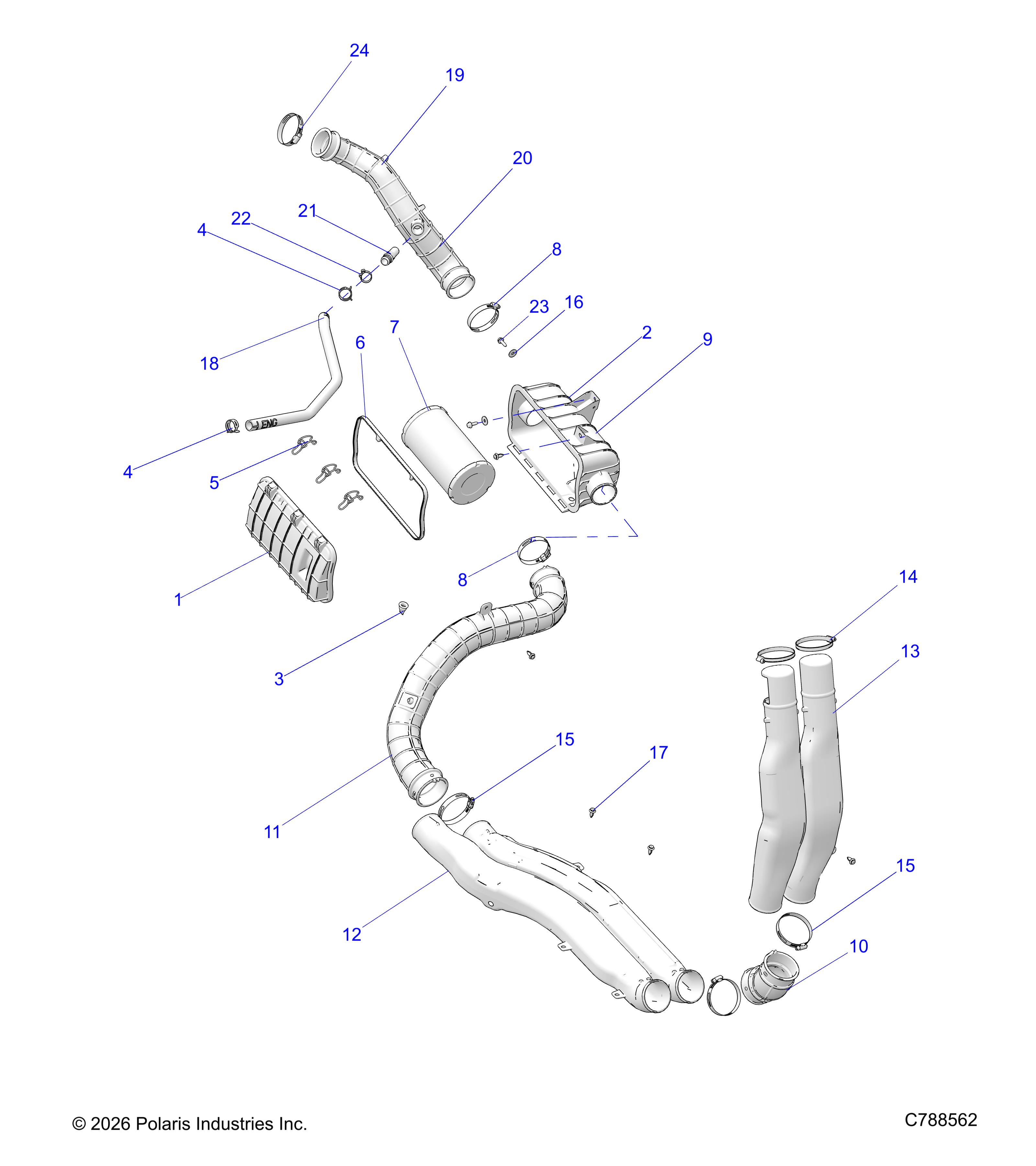 ENGINE, AIR INTAKE SYSTEM - R25RRS99CK/EK/C9/E9 (C788562)