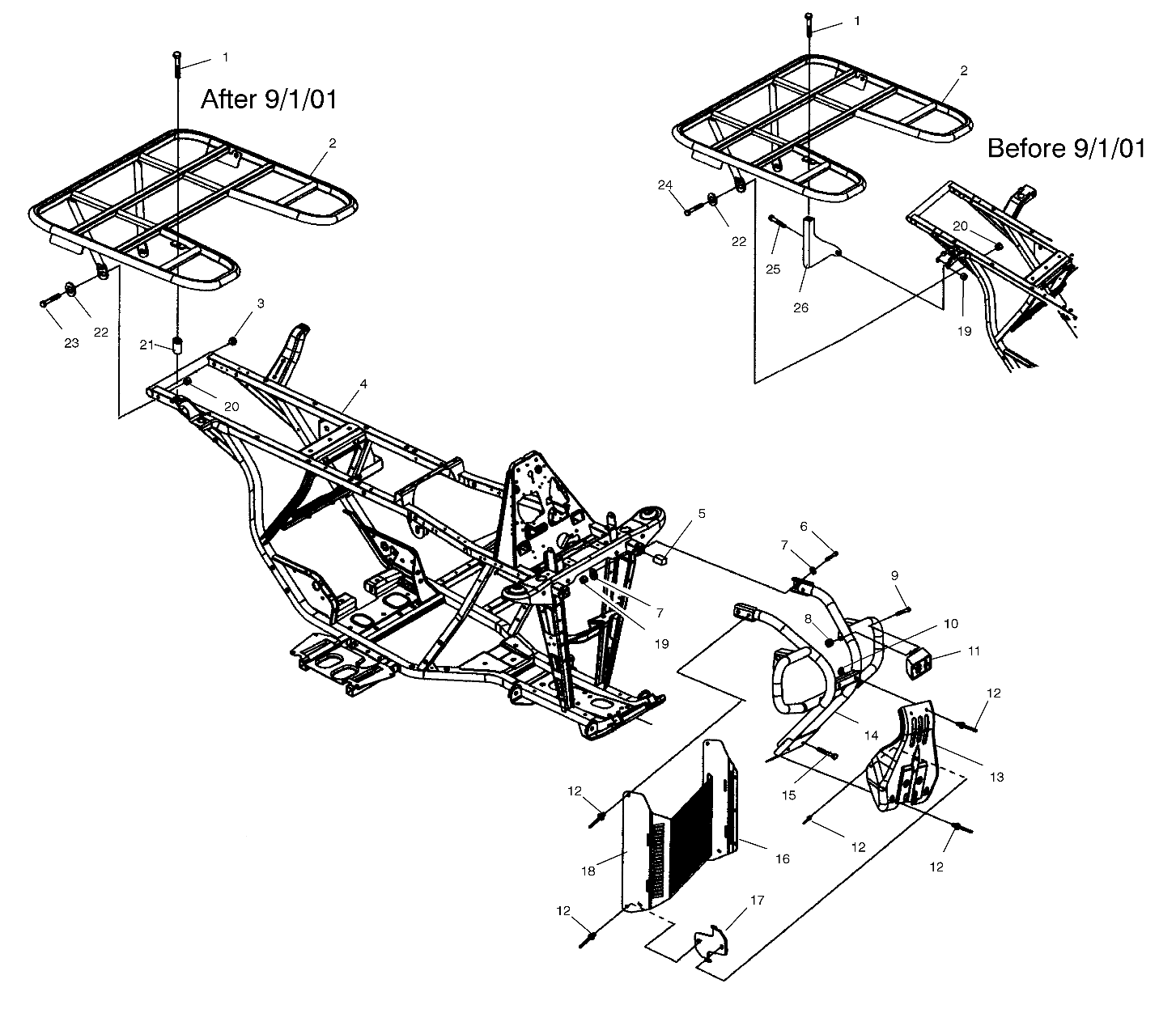 BUMPER and RACK MOUNTING - A02CA32AA/AB (4969816981A06)